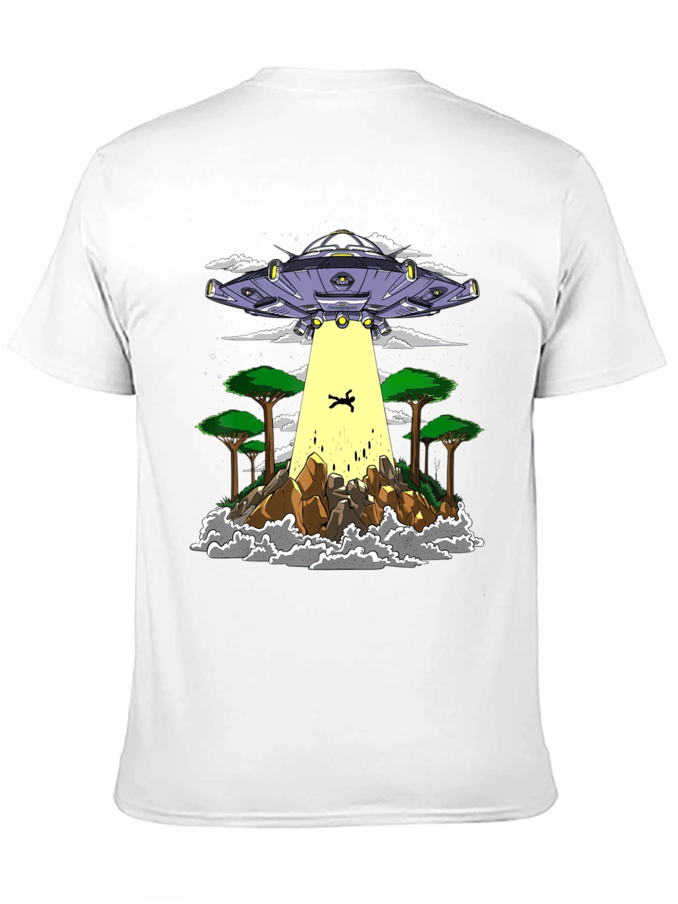 UFO Abduction Graphic Tee - Sci-Fi T-Shirt