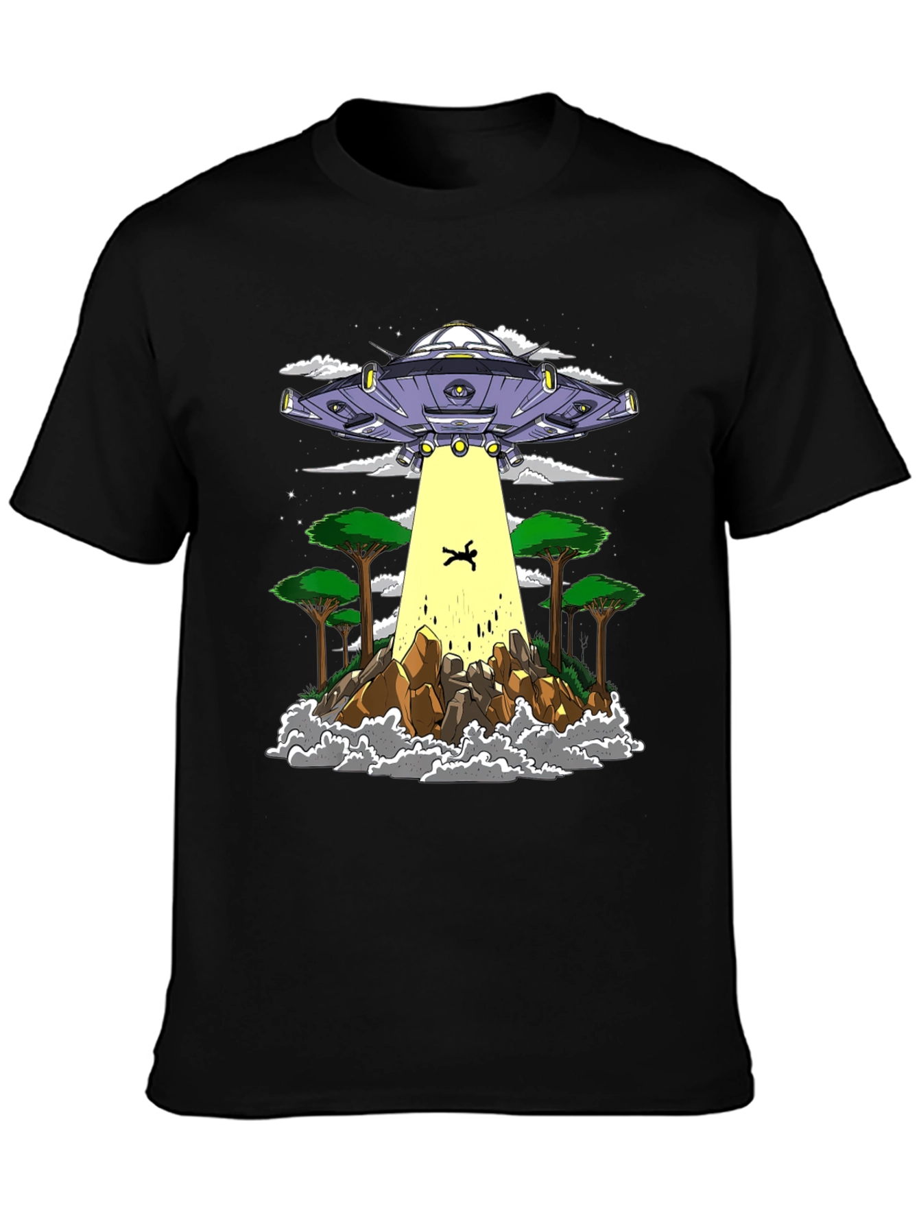 UFO Abduction Graphic Tee - Sci-Fi T-Shirt