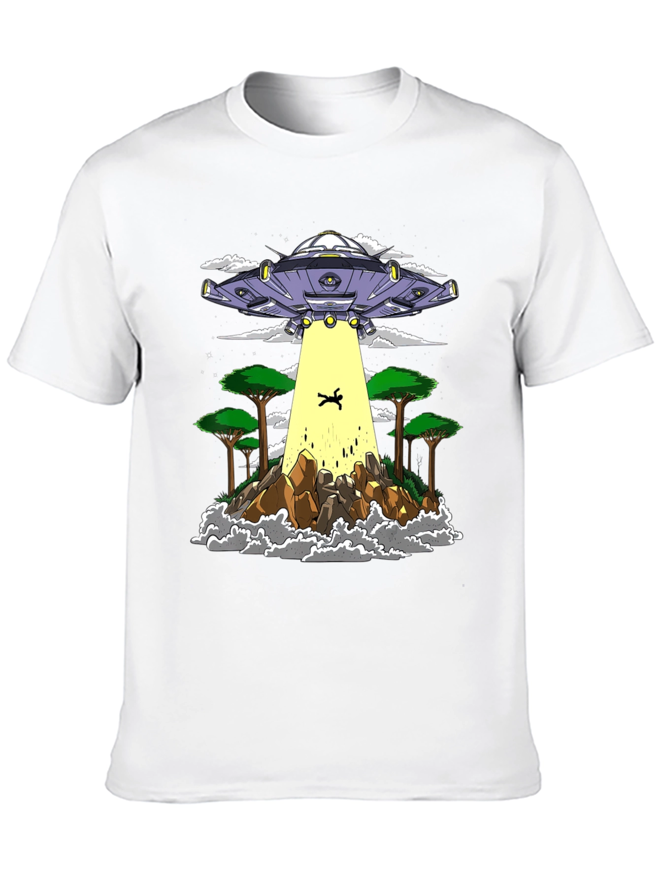 UFO Abduction Graphic Tee - Sci-Fi T-Shirt