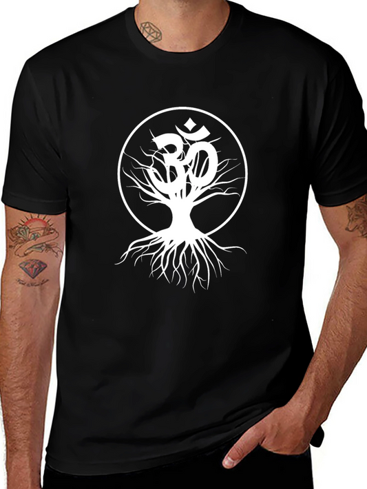 Om Tree of Life Graphic T-Shirt - Black