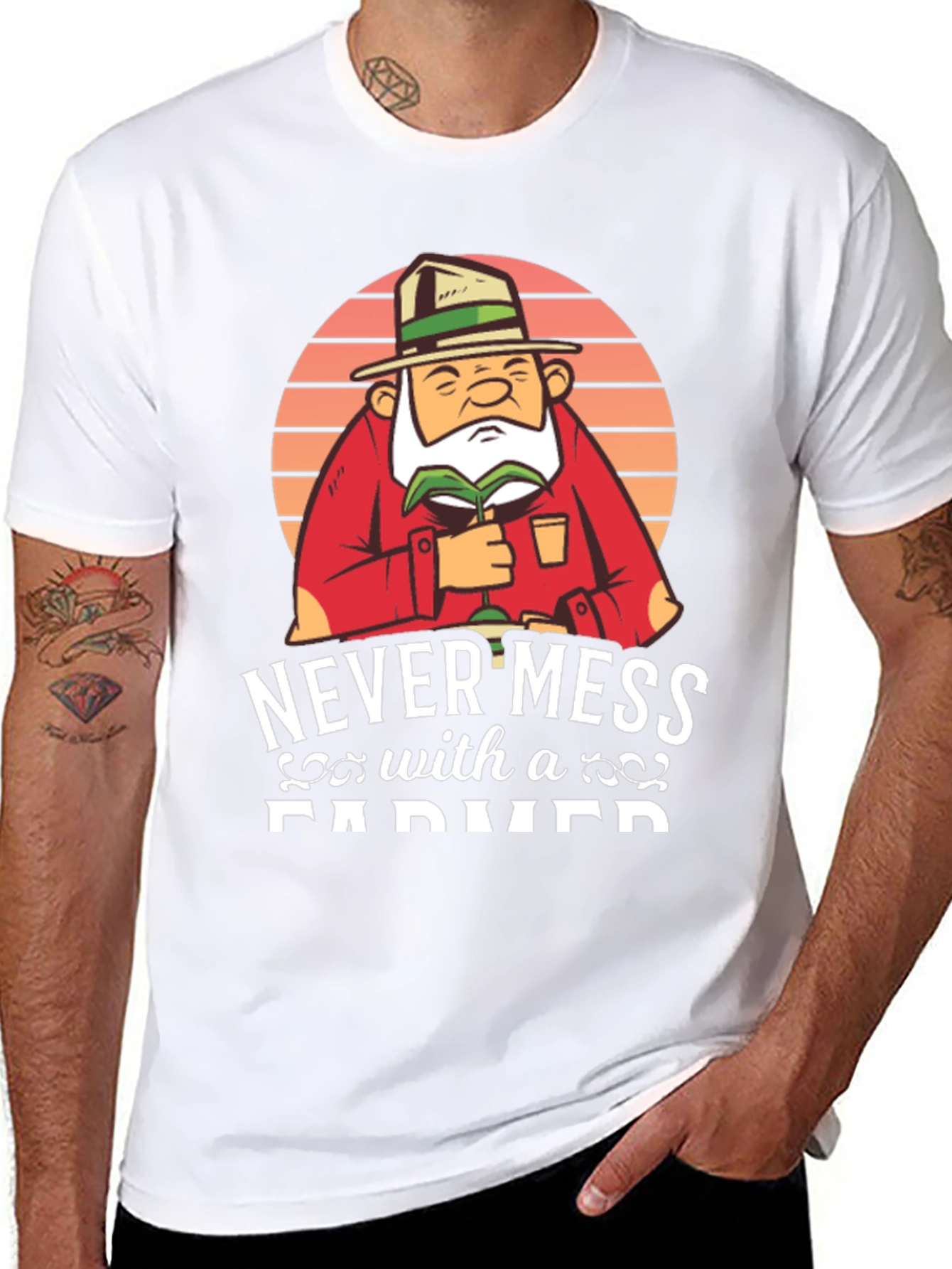 Never Mess With A Farmer Graphic Tee