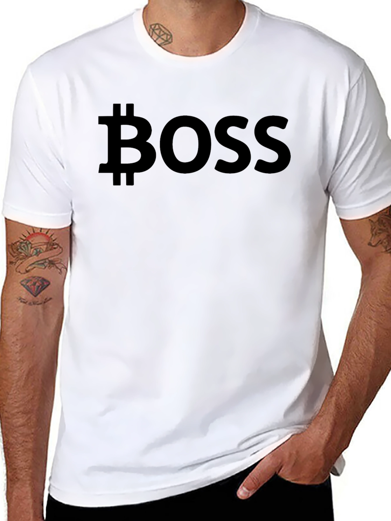 Bitcoin Boss Black Tee - Crypto Currency T-Shirt