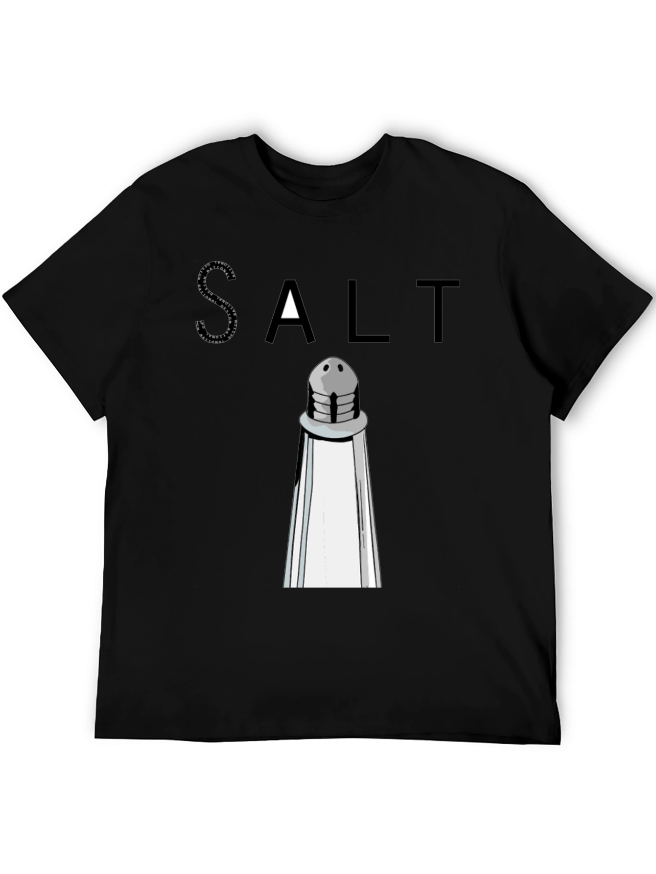 Salt Shaker Graphic Tee - Black Cotton T-Shirt