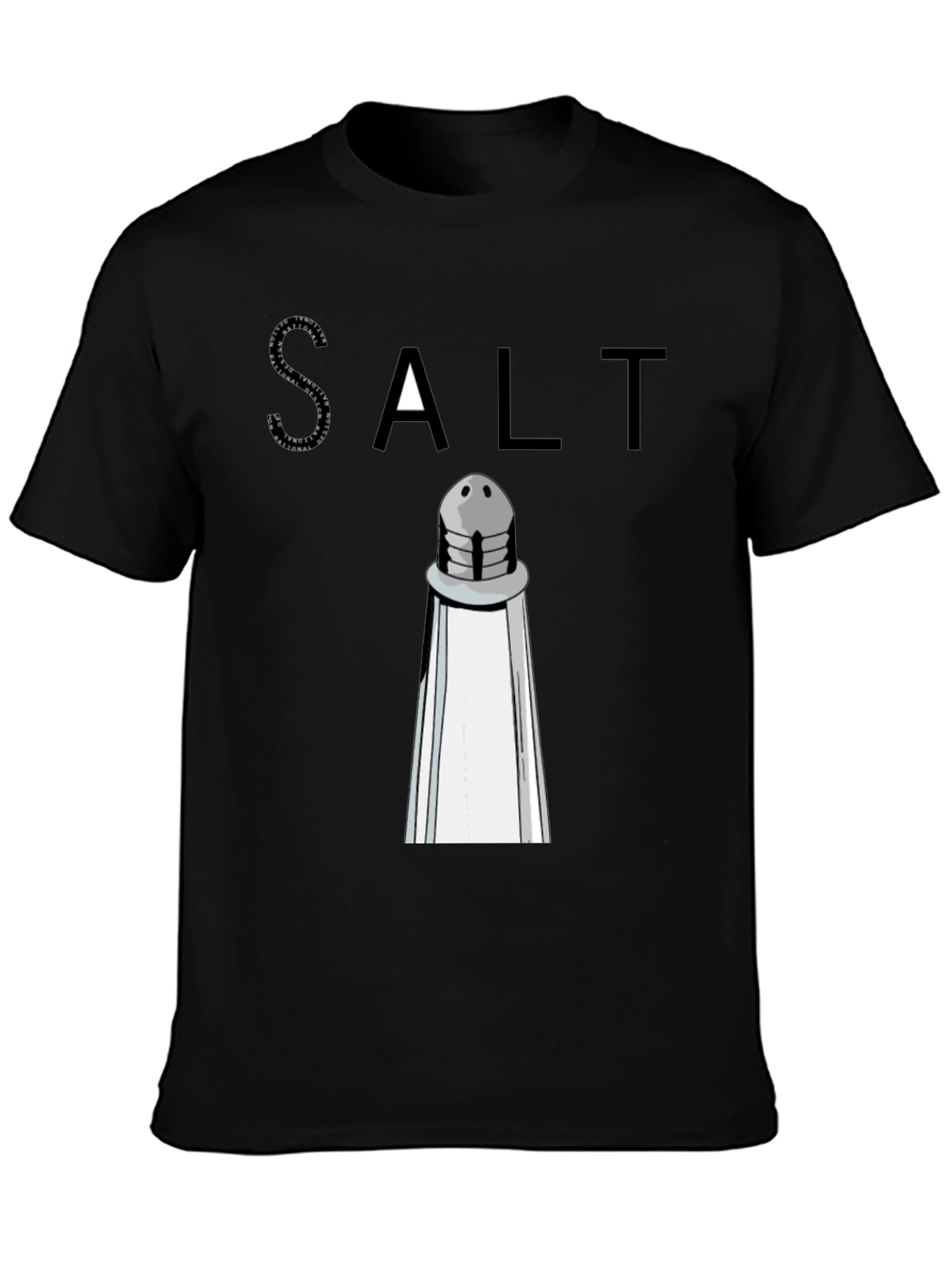 Salt Shaker Graphic Tee - Black Cotton T-Shirt