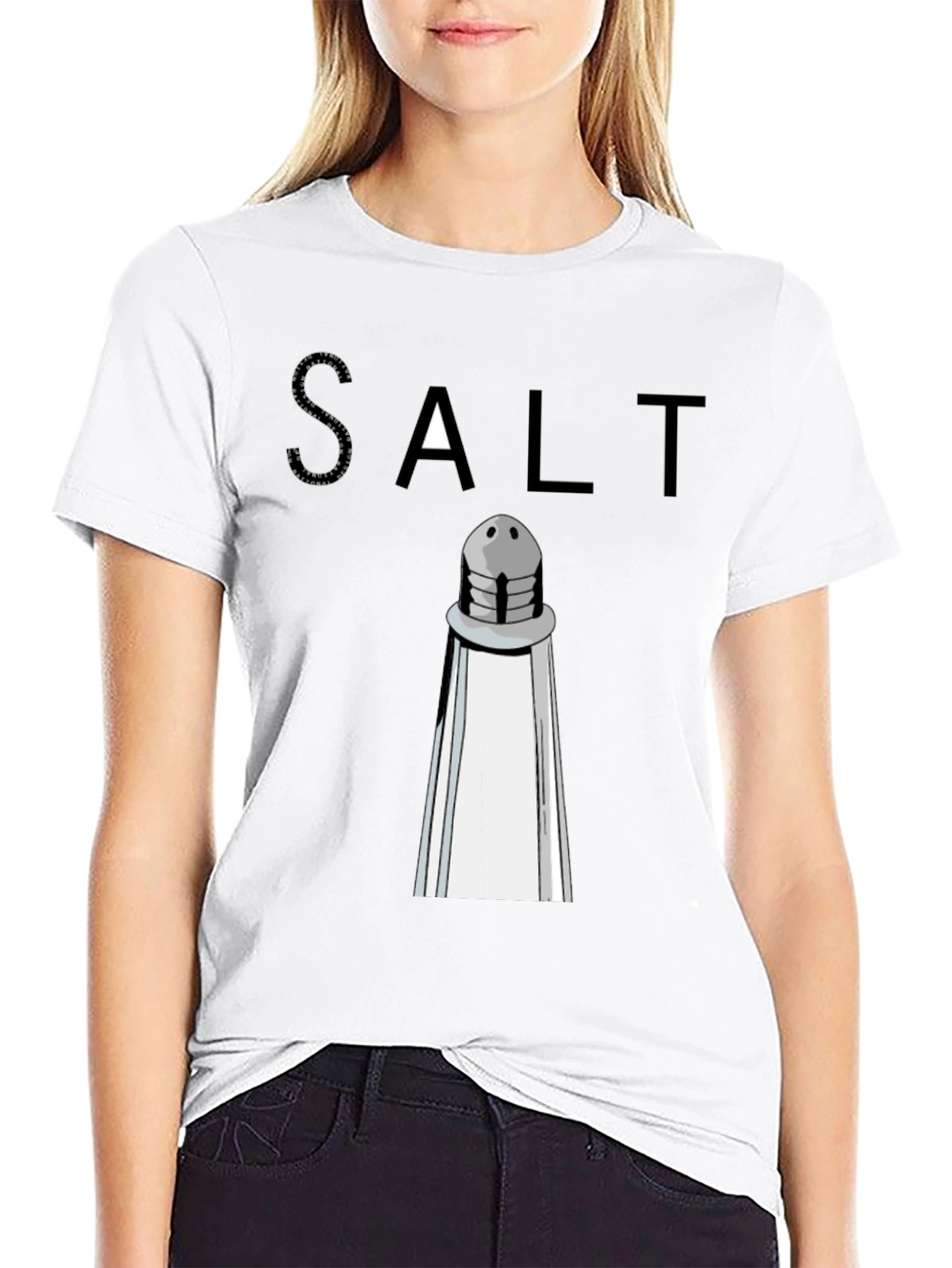Salt Shaker Graphic Tee - Black Cotton T-Shirt