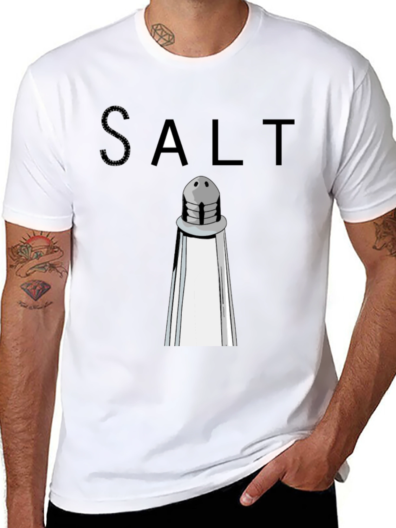 Salt Shaker Graphic Tee - Black Cotton T-Shirt