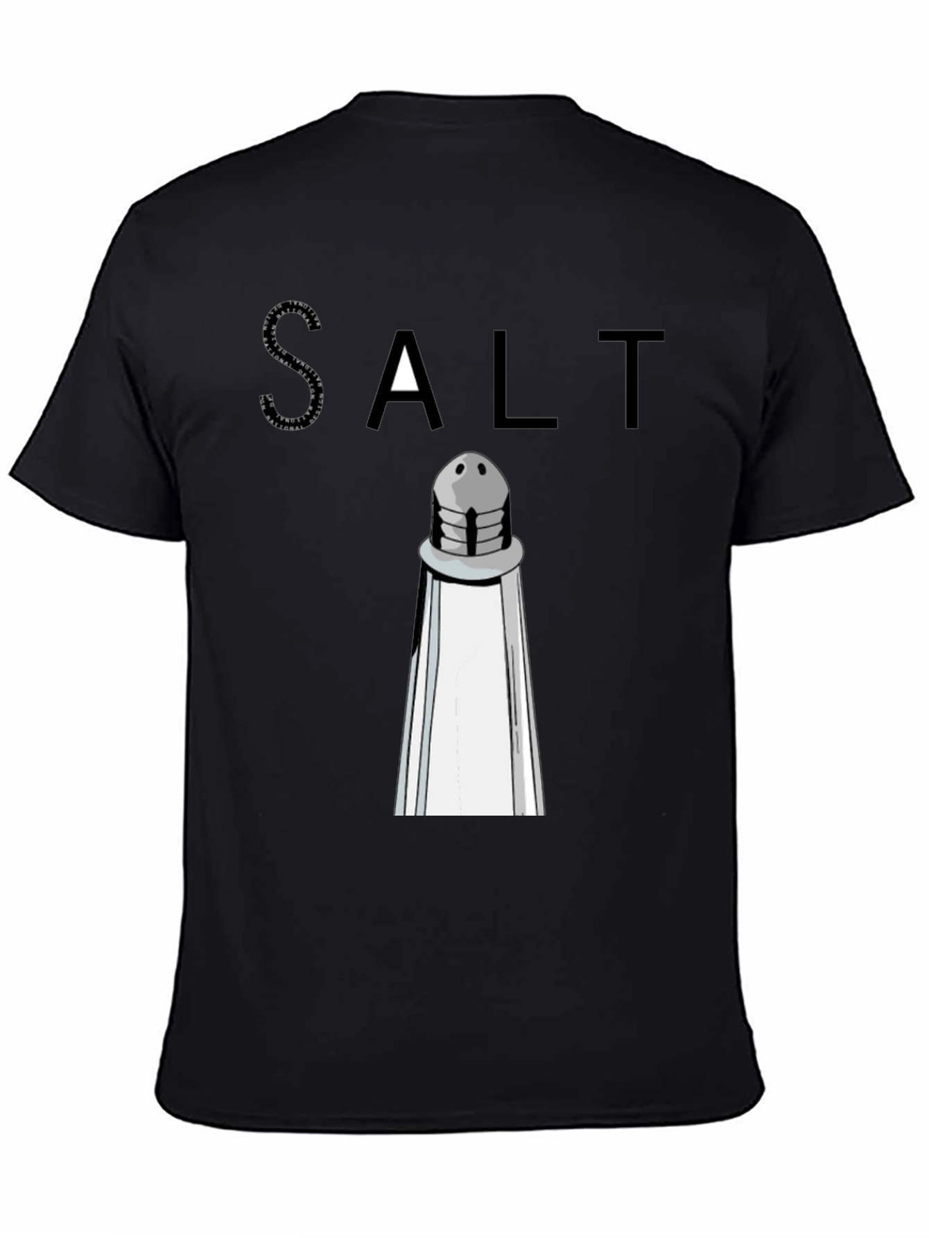 Salt Shaker Graphic Tee - Black Cotton T-Shirt