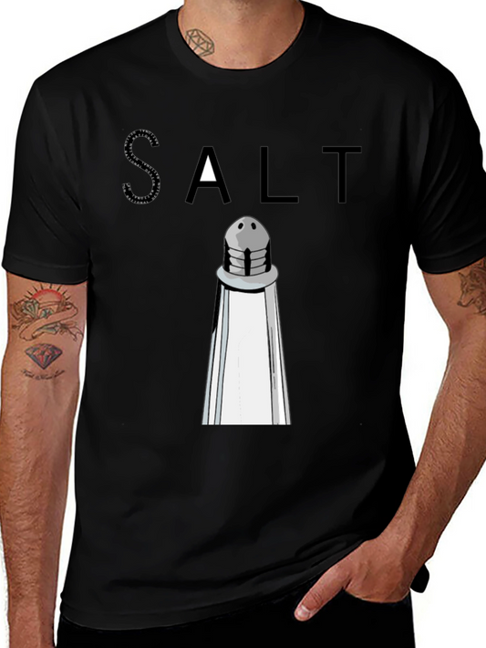 Salt Shaker Graphic Tee - Black Cotton T-Shirt