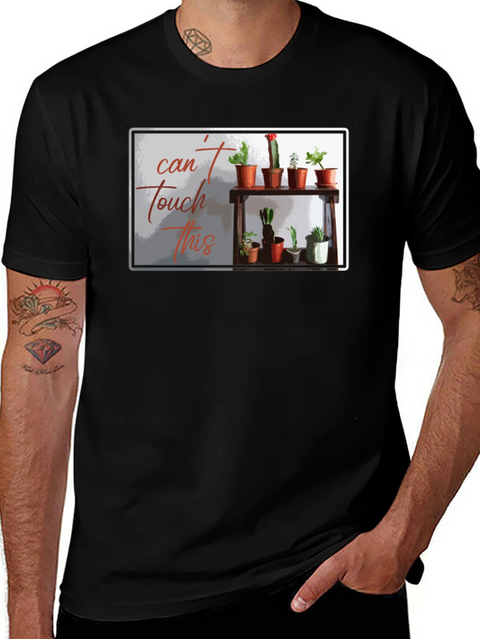 Cant Touch This Cactus T-Shirt - Black