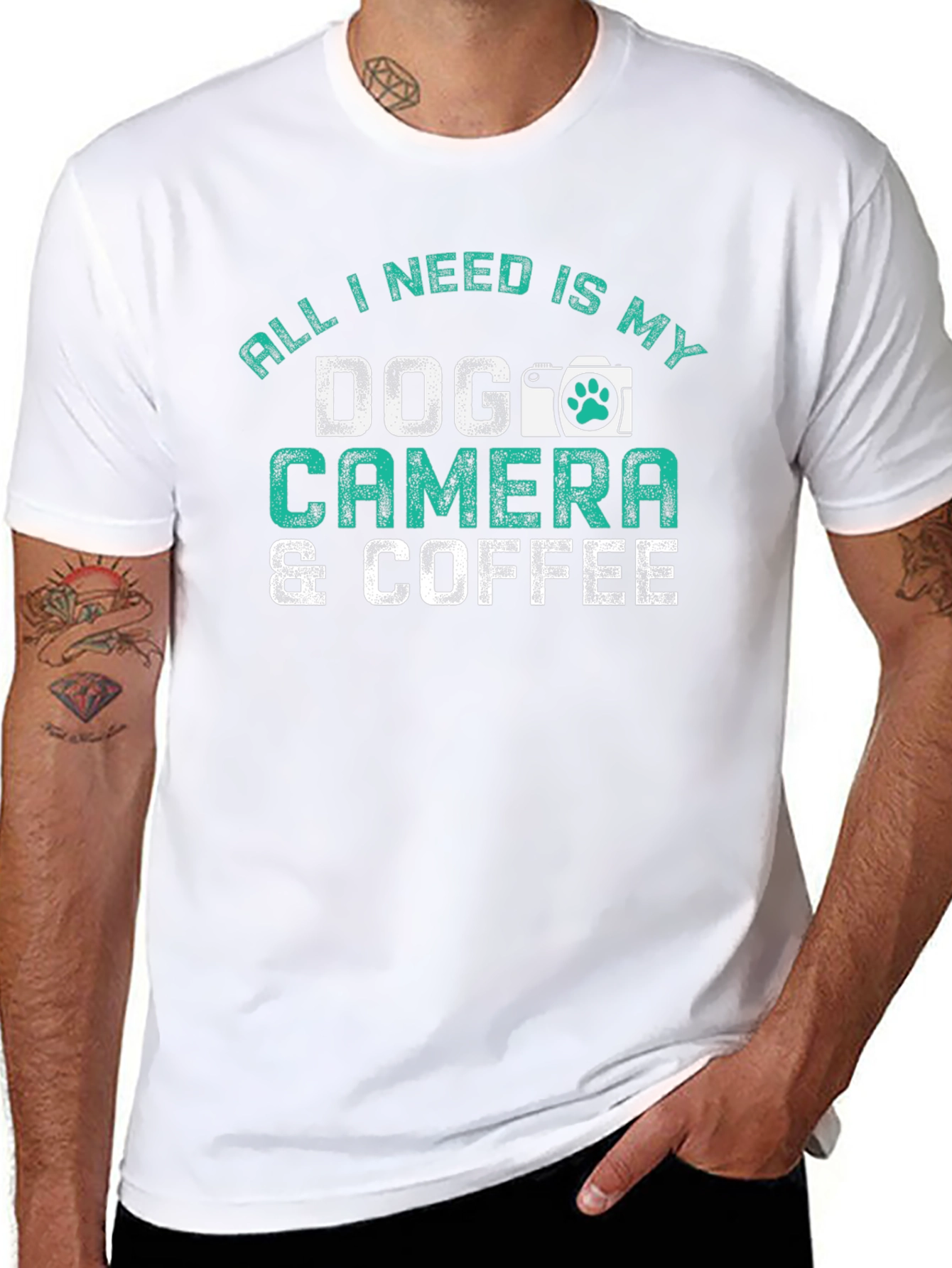 Dog Camera and Coffee T-Shirt