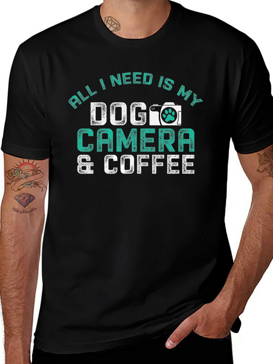 Dog Camera and Coffee T-Shirt