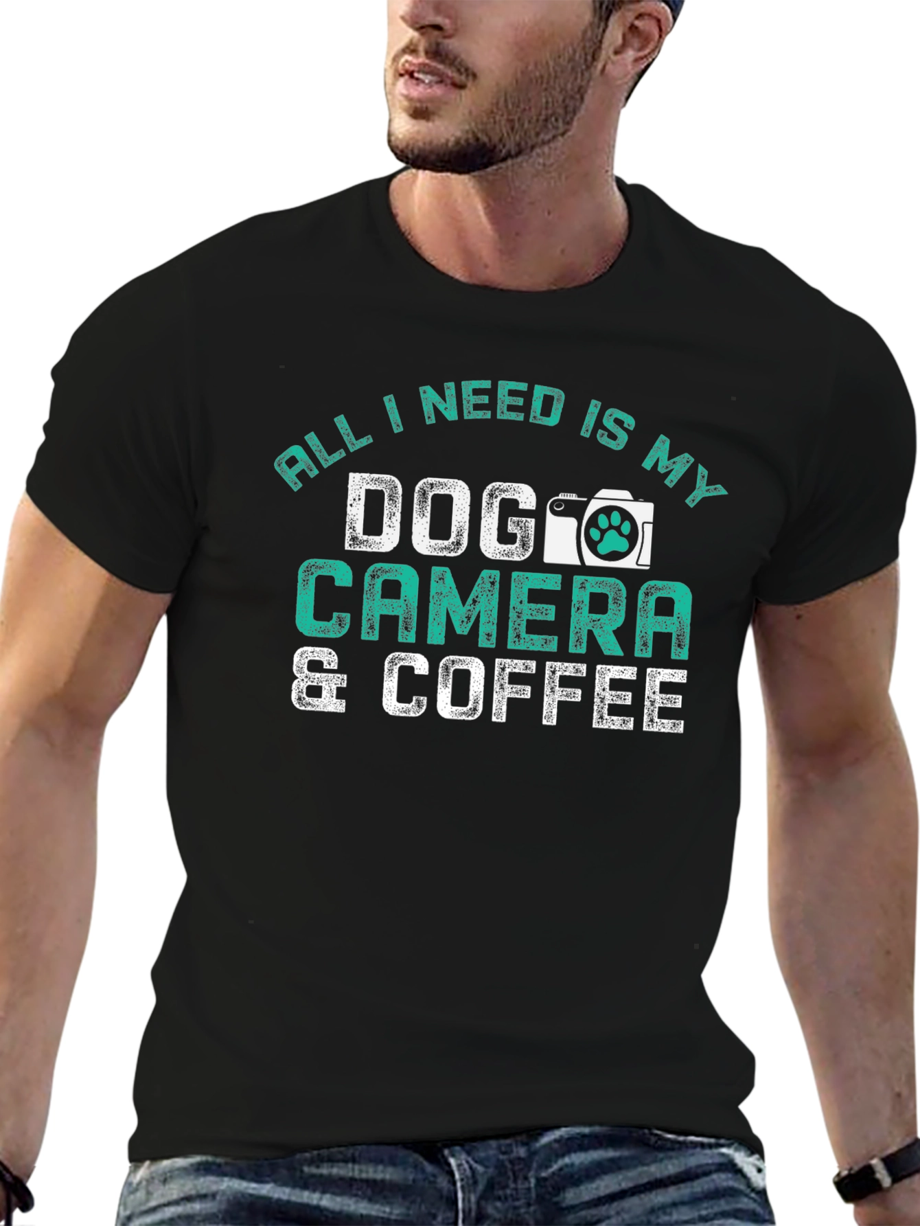 Dog Camera and Coffee T-Shirt