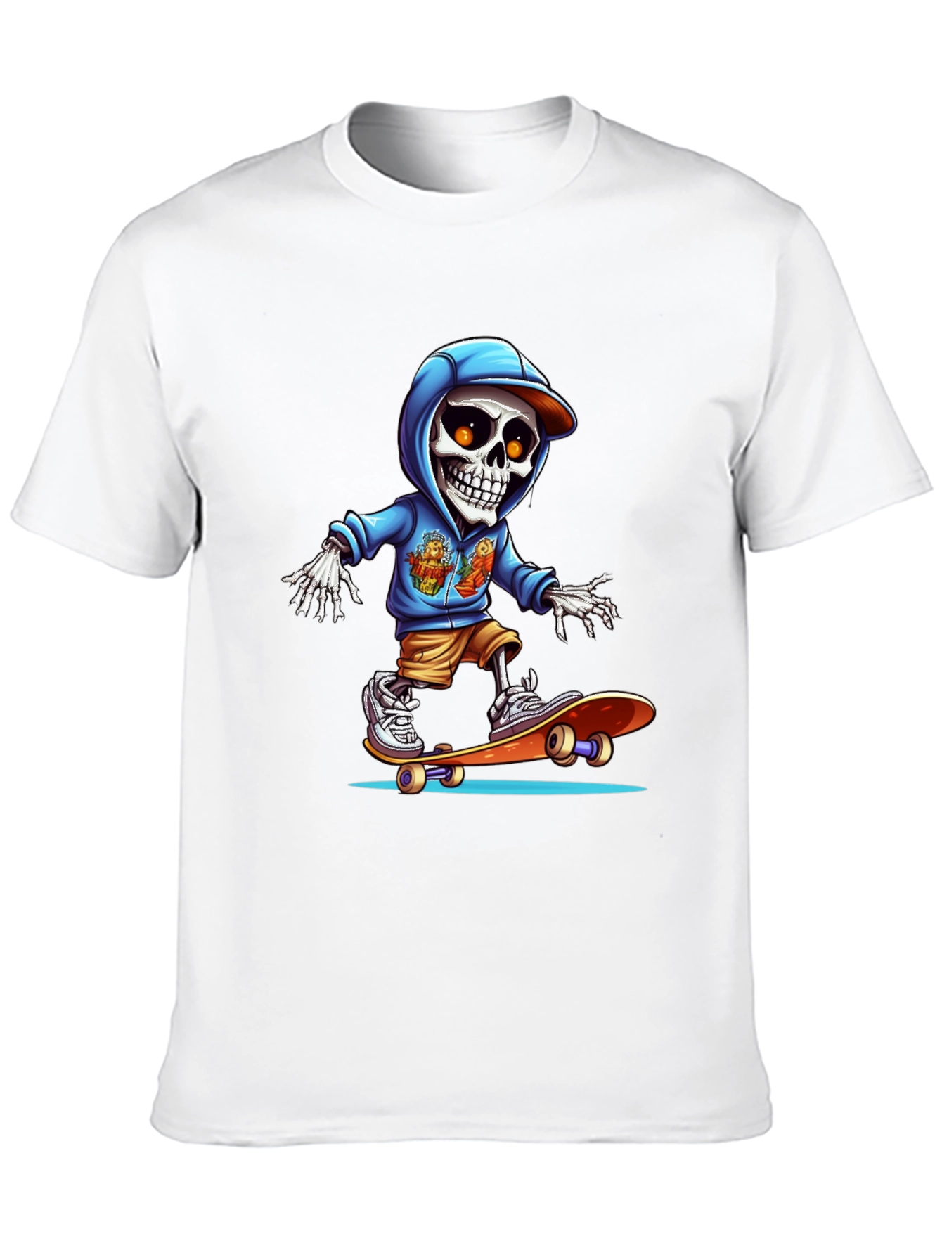 Skateboarding Skeleton Graphic Tee