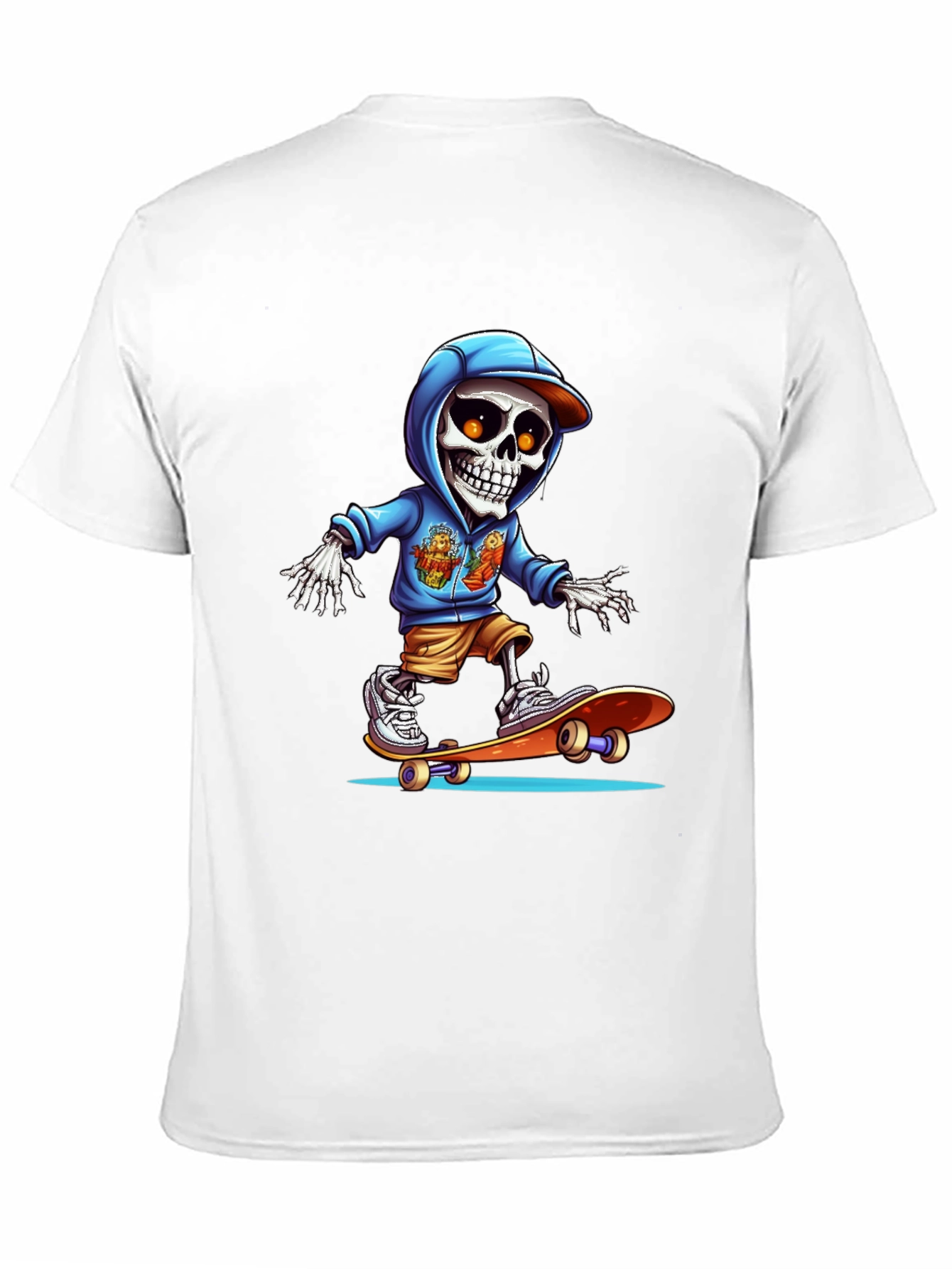 Skateboarding Skeleton Graphic Tee