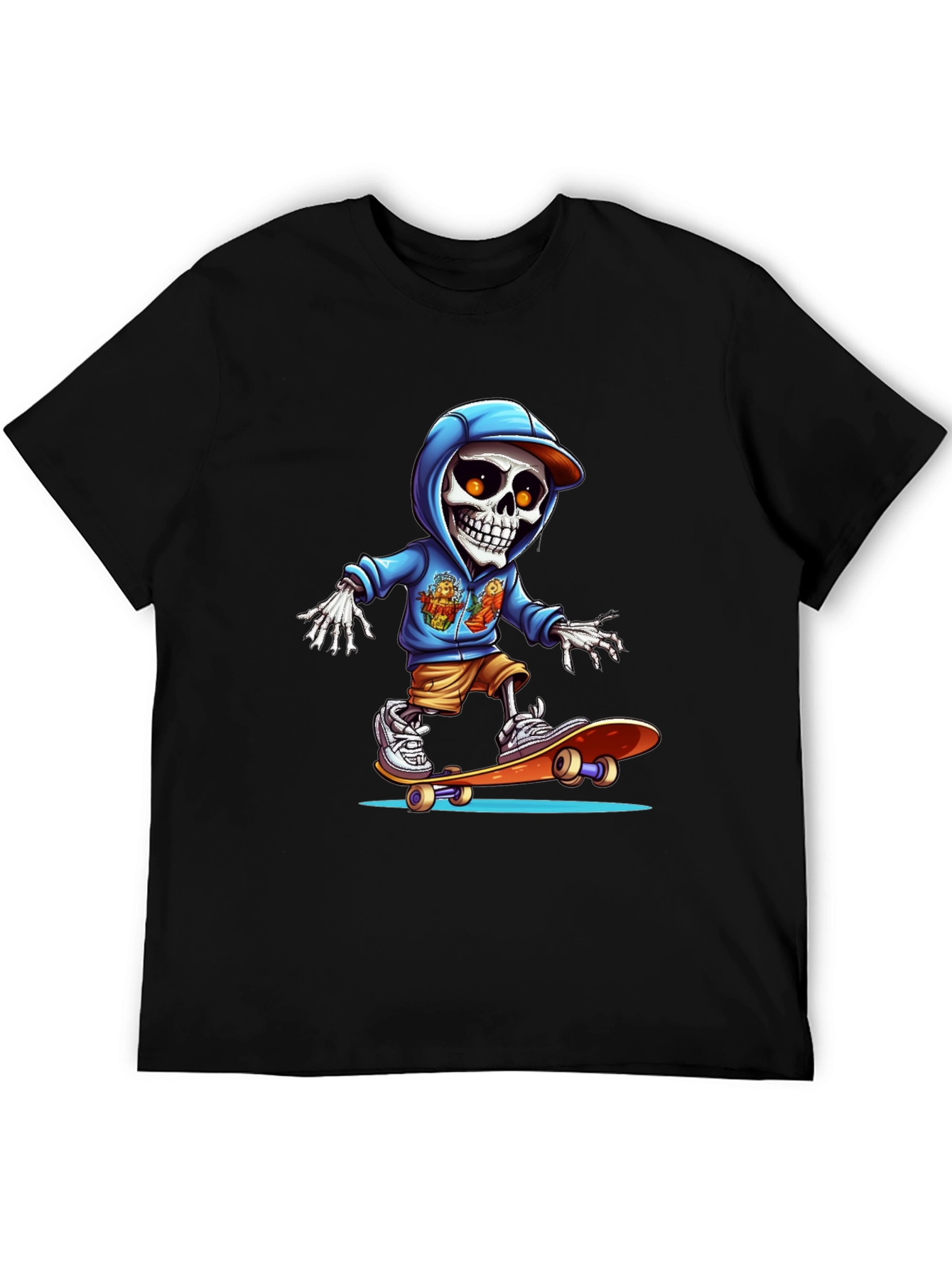 Skateboarding Skeleton Graphic Tee