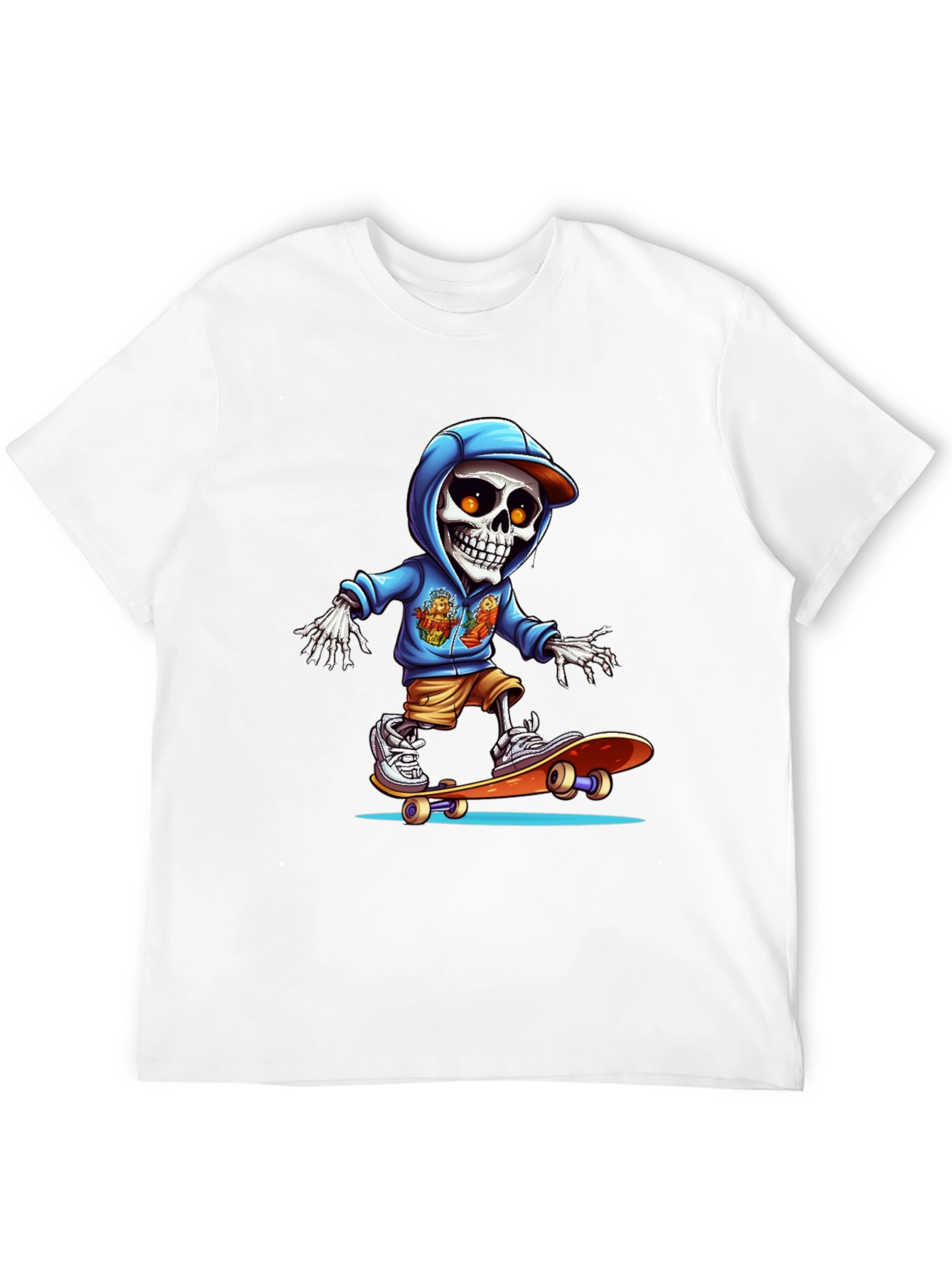 Skateboarding Skeleton Graphic Tee