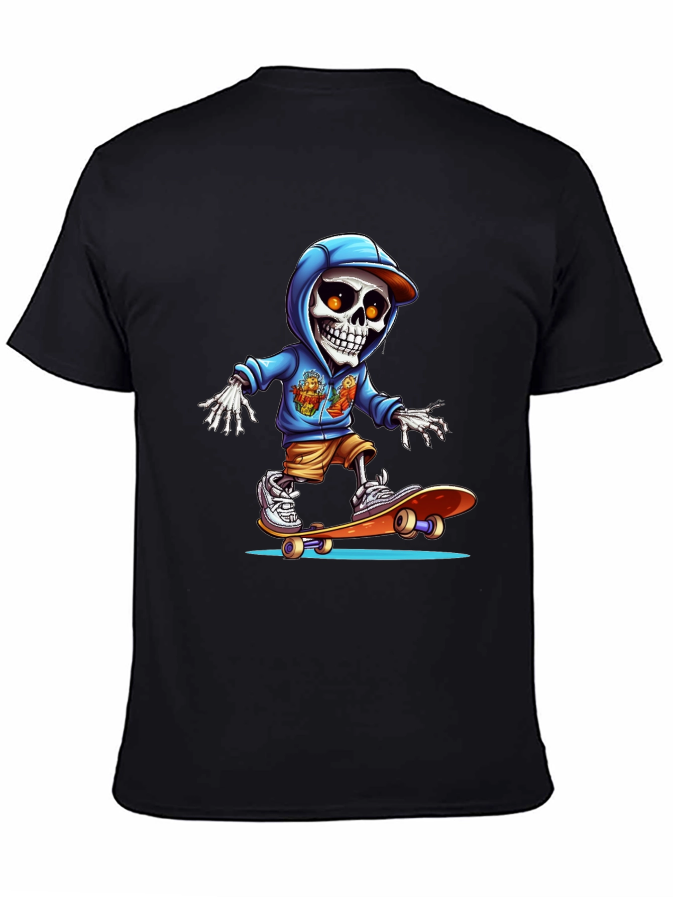 Skateboarding Skeleton Graphic Tee