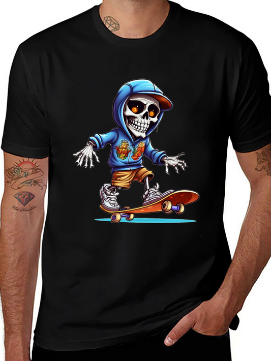Skateboarding Skeleton Graphic Tee