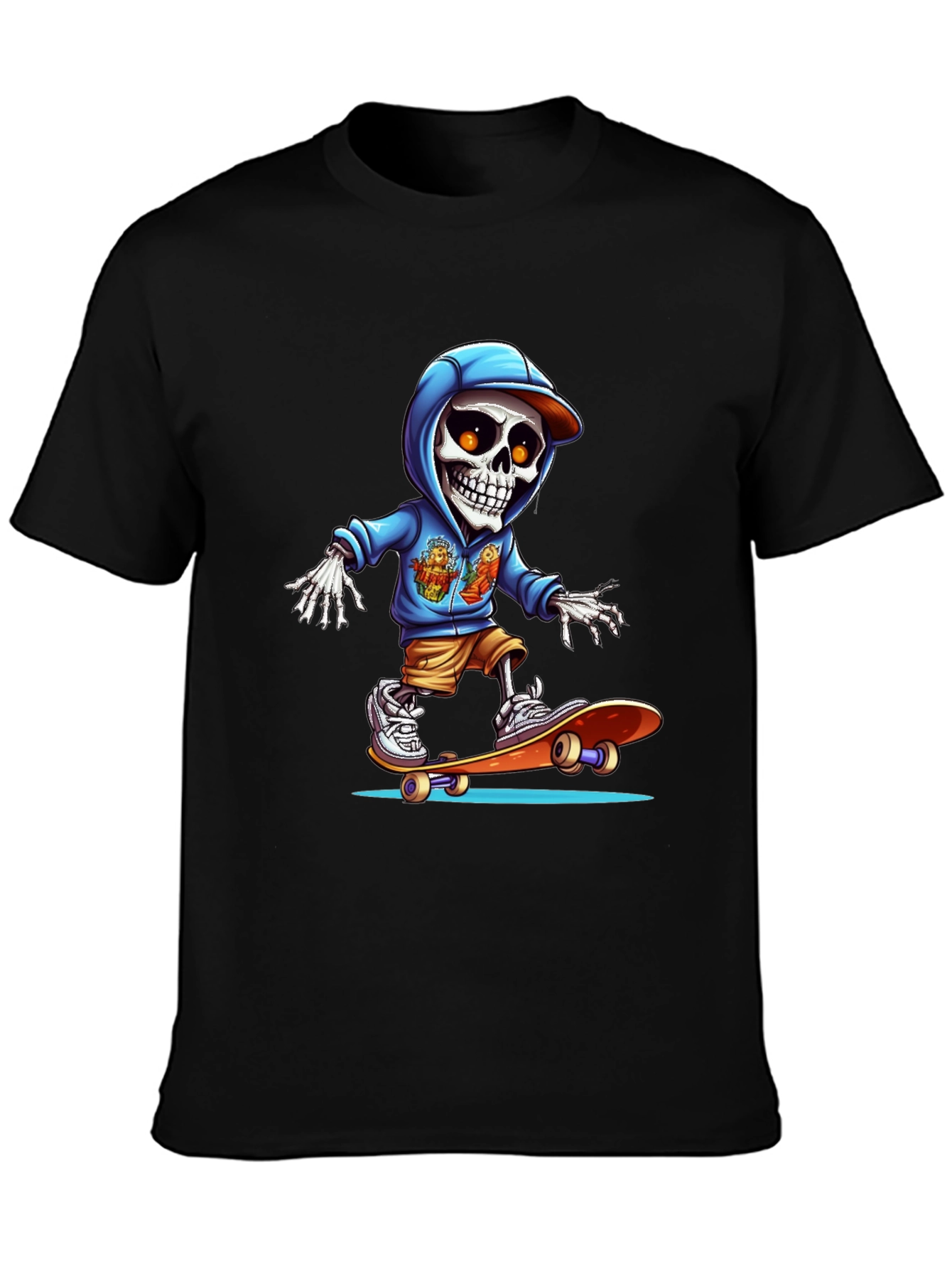 Skateboarding Skeleton Graphic Tee