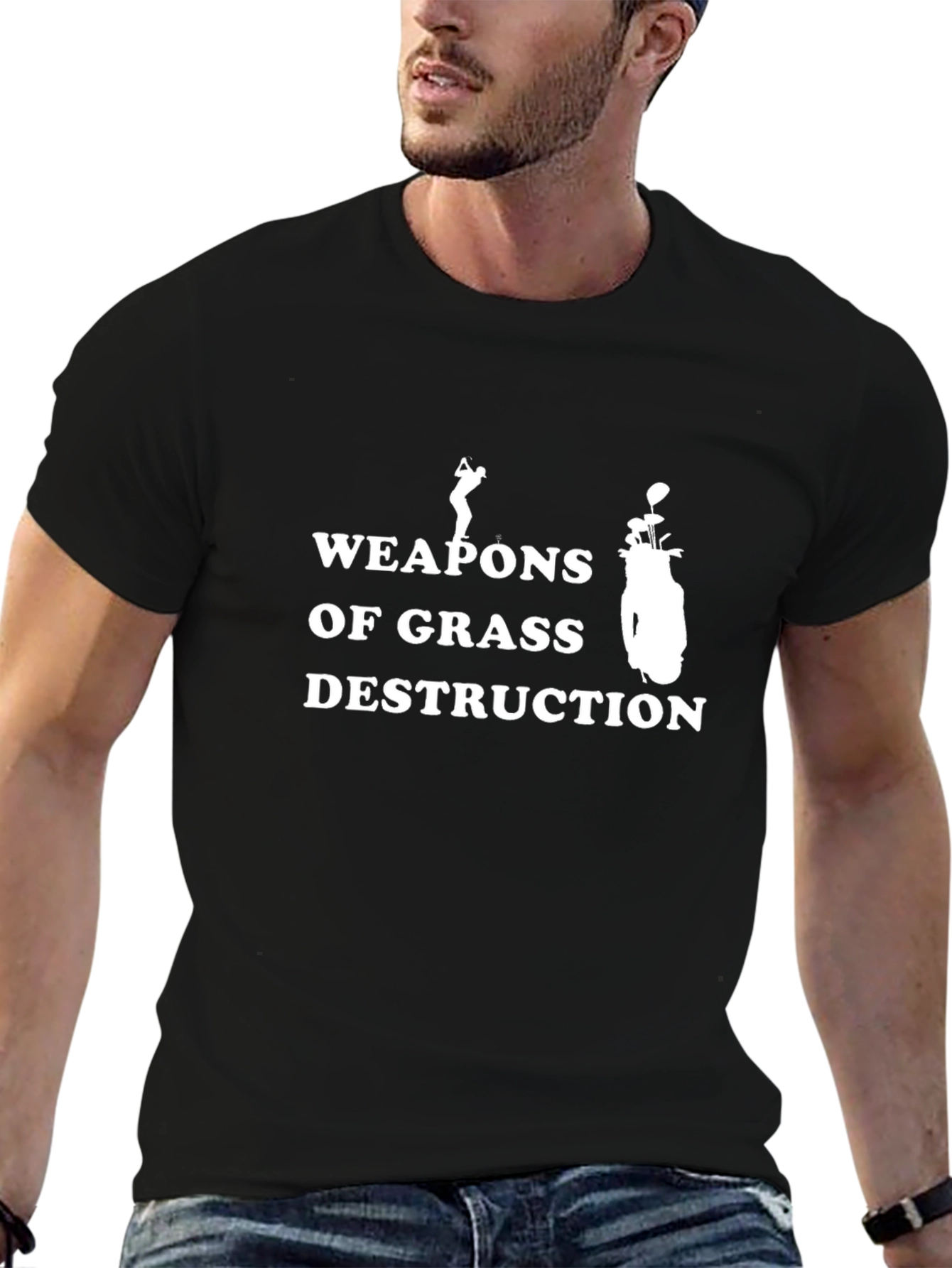 Weapons of Grass Destruction Golf T-Shirt