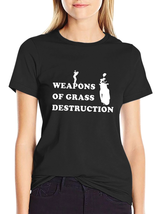 Weapons of Grass Destruction Golf T-Shirt