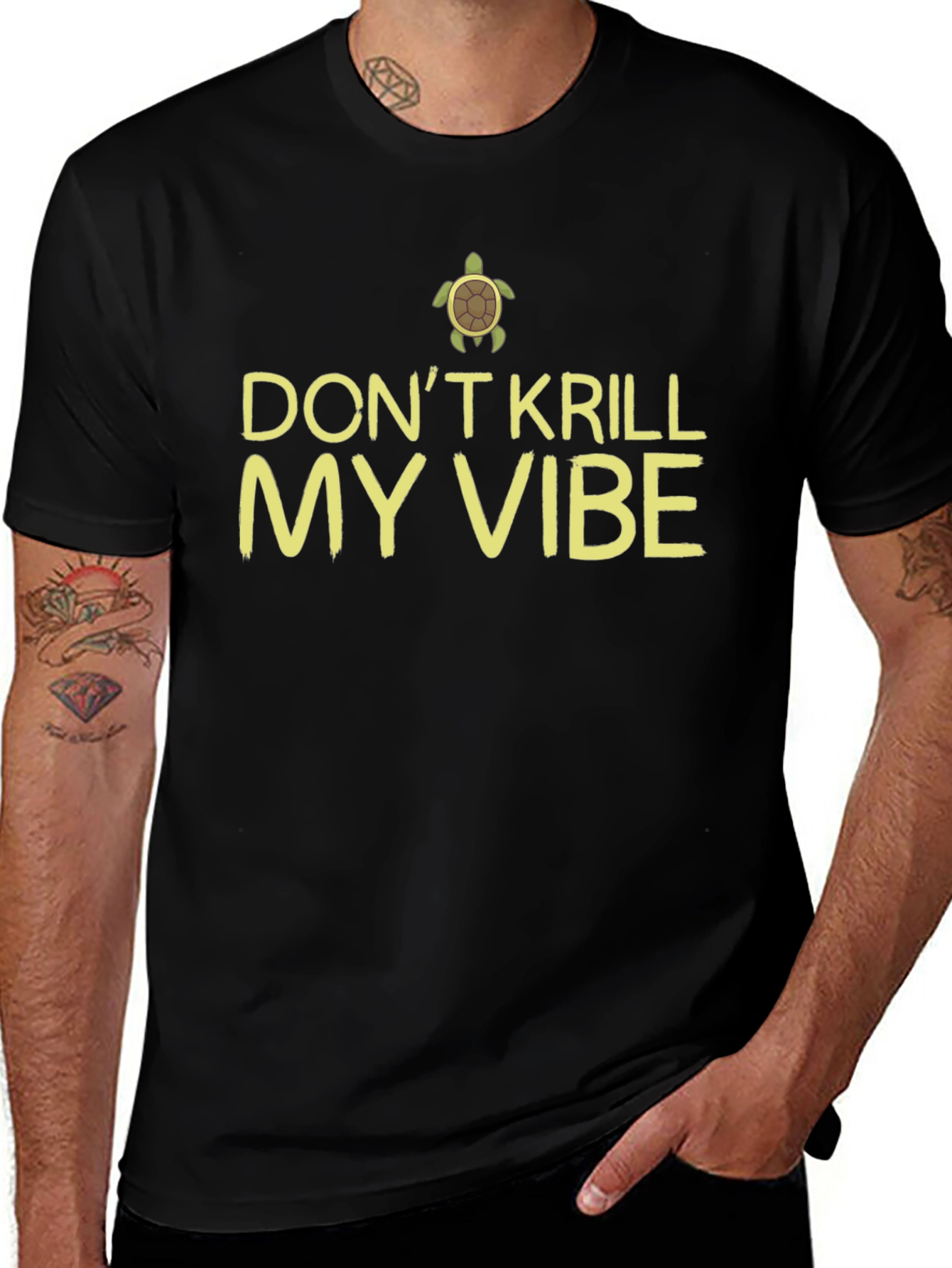 Dont Krill My Vibe Turtle Graphic Tee