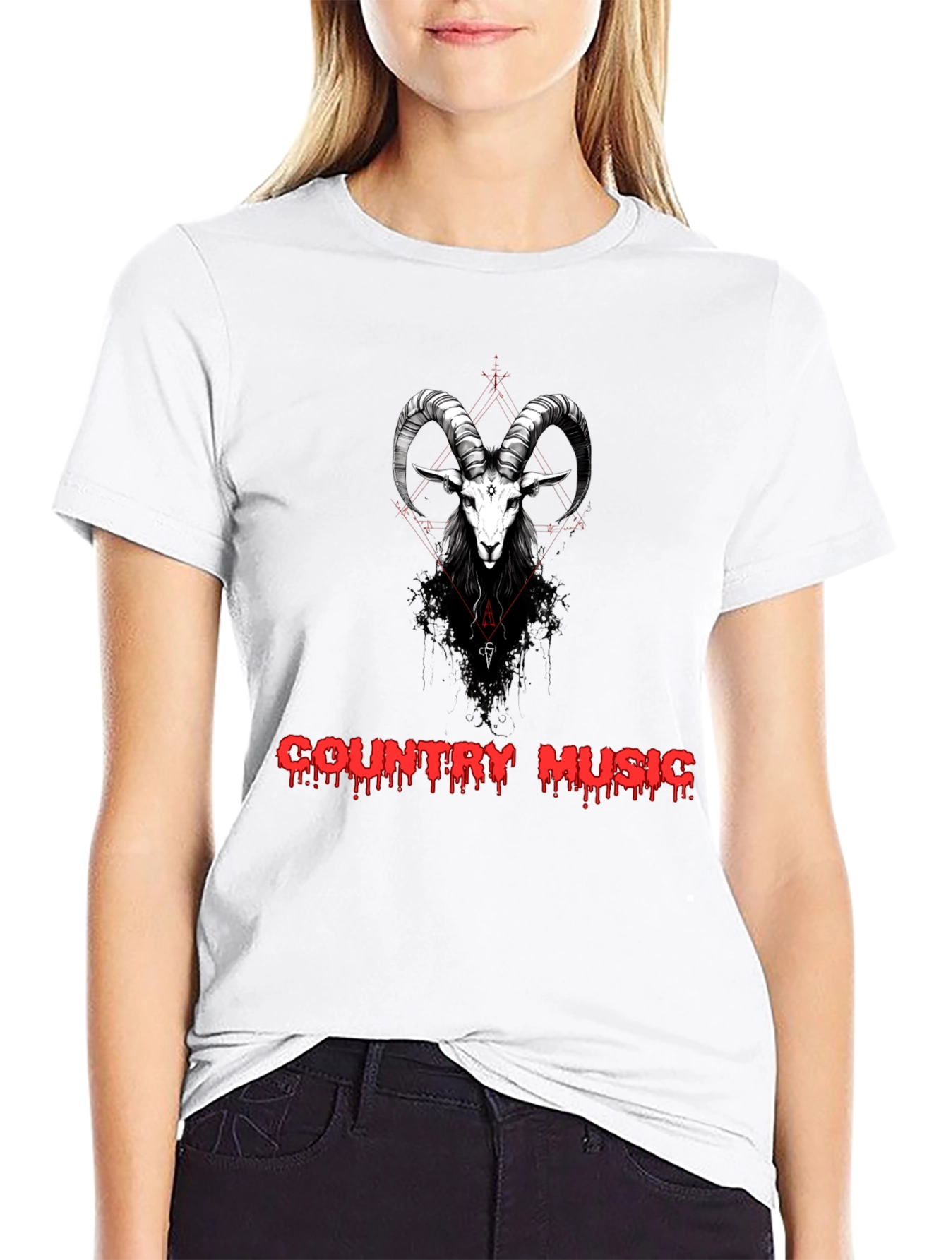 Country Music Goat Graphic T-Shirt