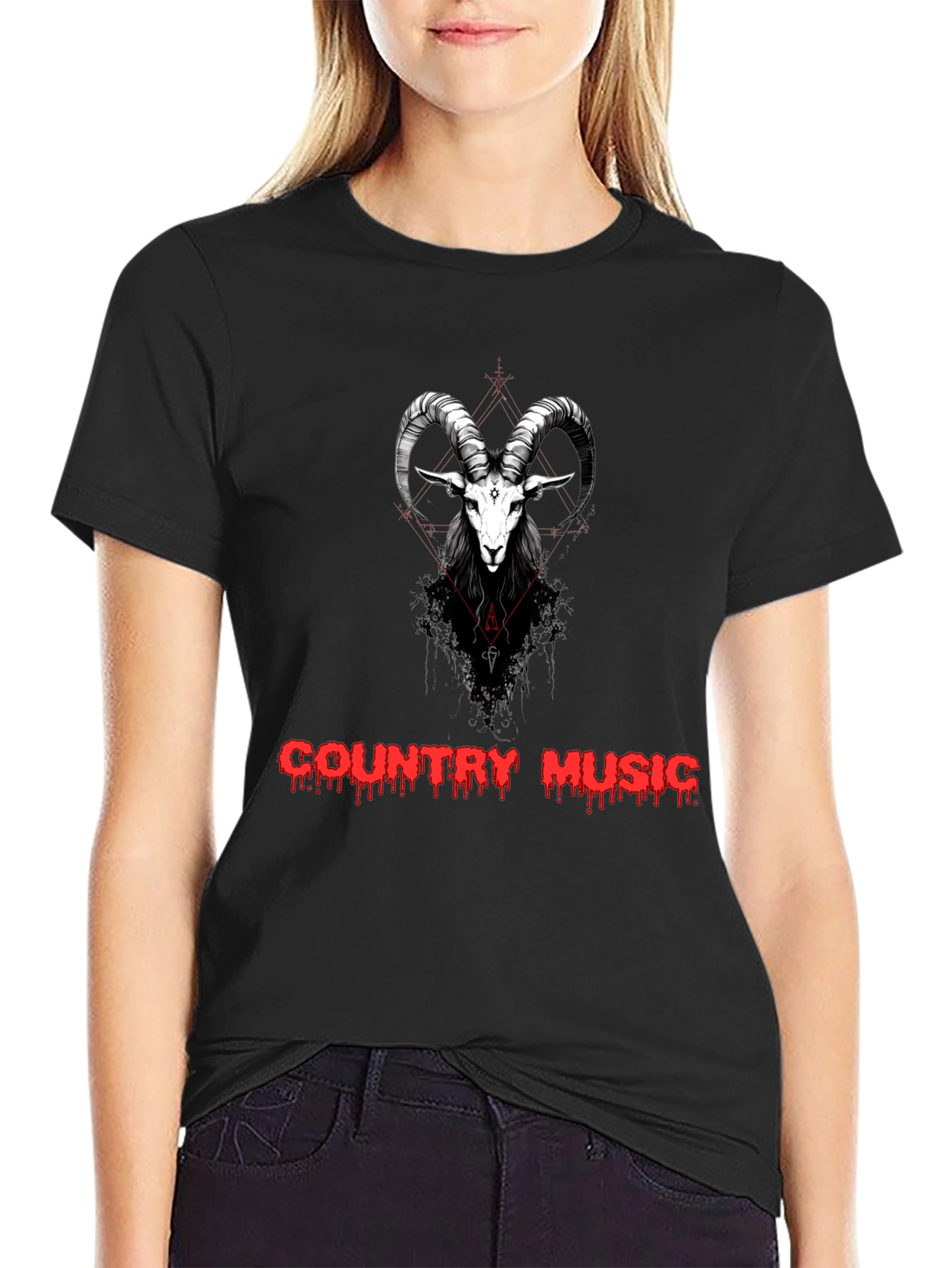 Country Music Goat Graphic T-Shirt