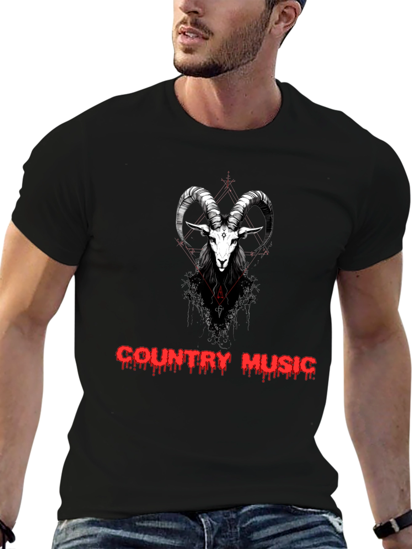 Country Music Goat Graphic T-Shirt