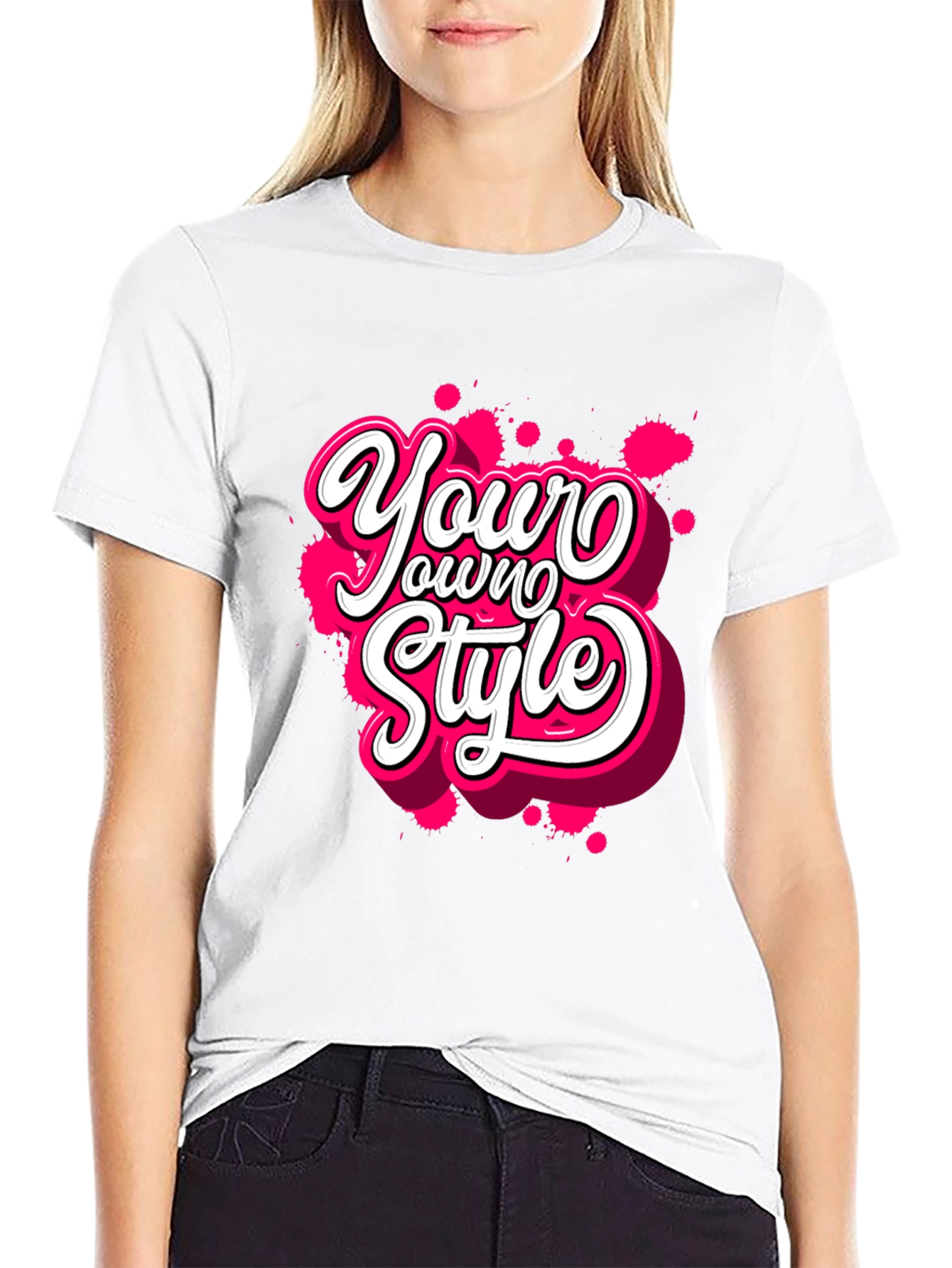 Your Own Style Graphic Tee - Black Cotton T-Shirt