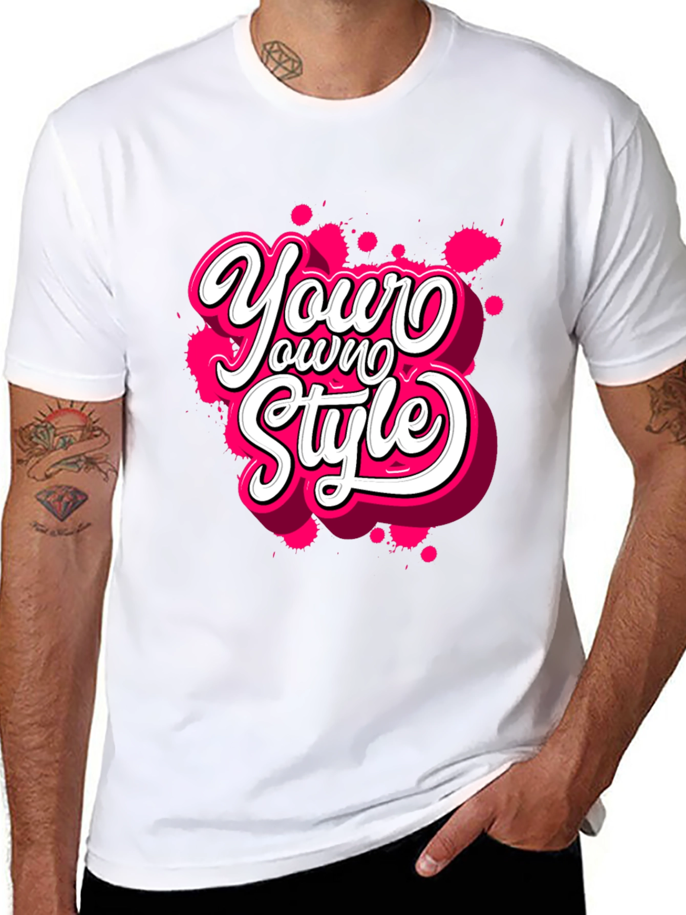 Your Own Style Graphic Tee - Black Cotton T-Shirt