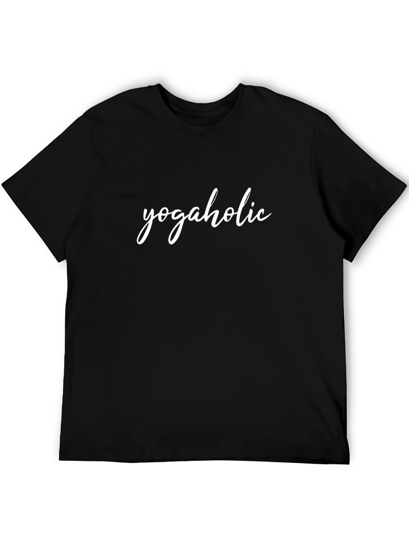 Yogaholic T-Shirt - Black Casual Tee