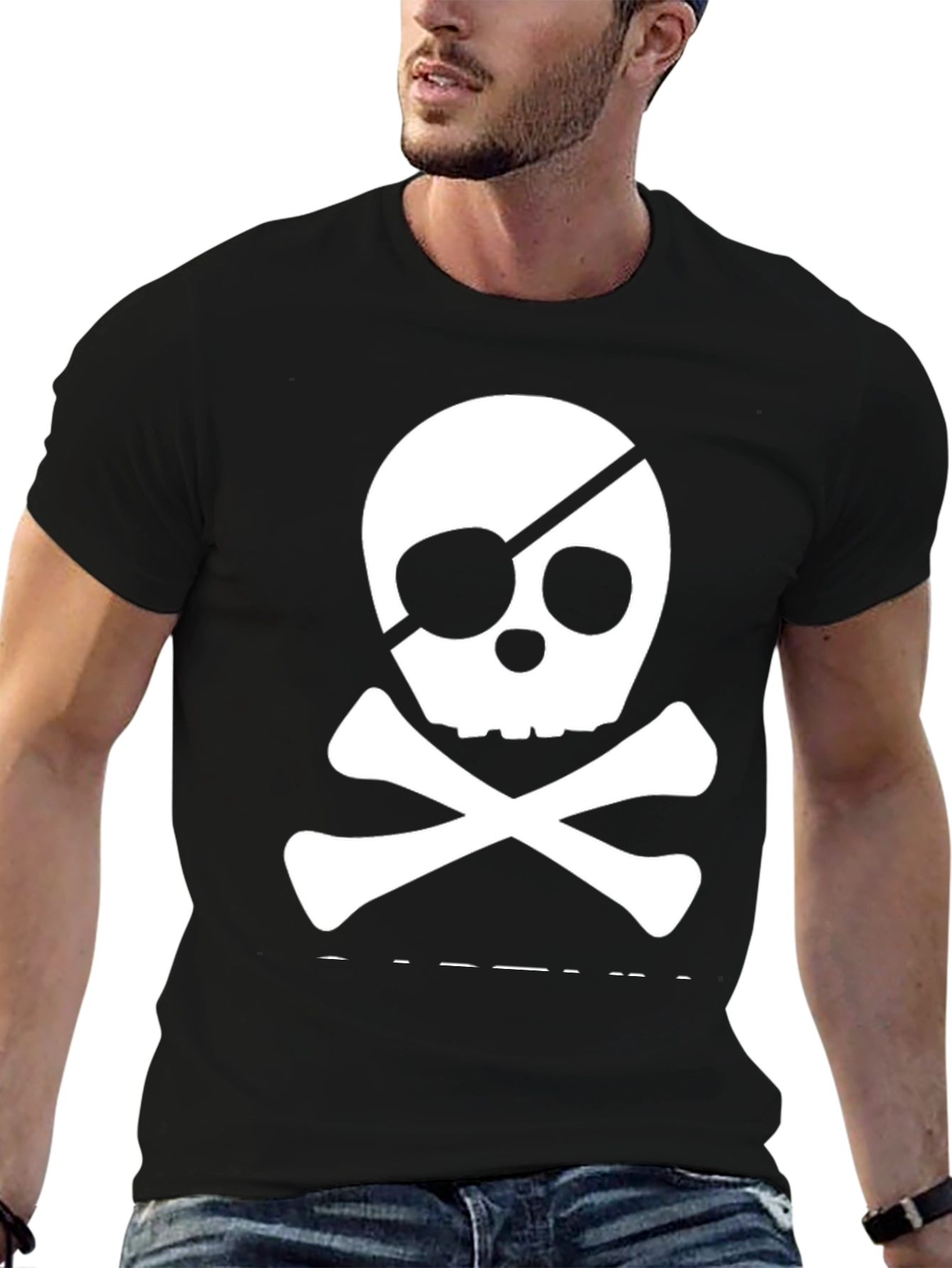 Skull & Crossbones Tee - Pirate Style Black T-Shirt