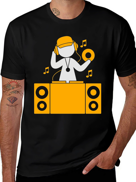 DJ Graphic T-Shirt - Turntable Design