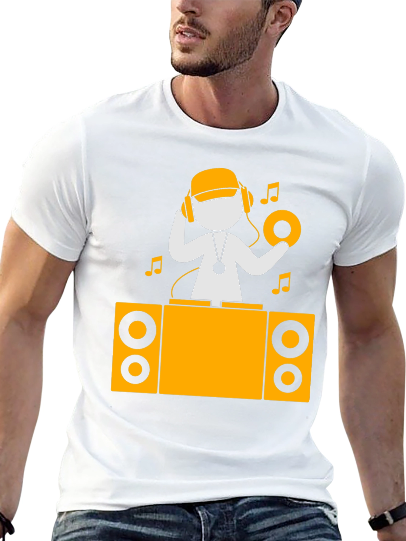 DJ Graphic T-Shirt - Turntable Design