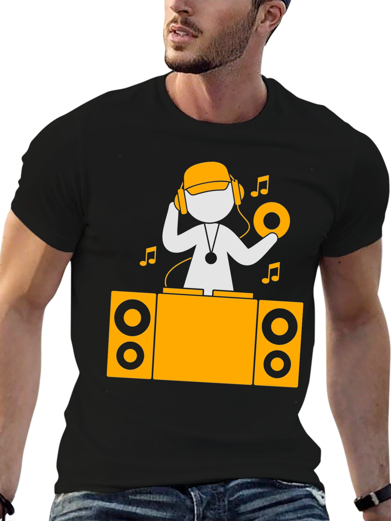 DJ Graphic T-Shirt - Turntable Design