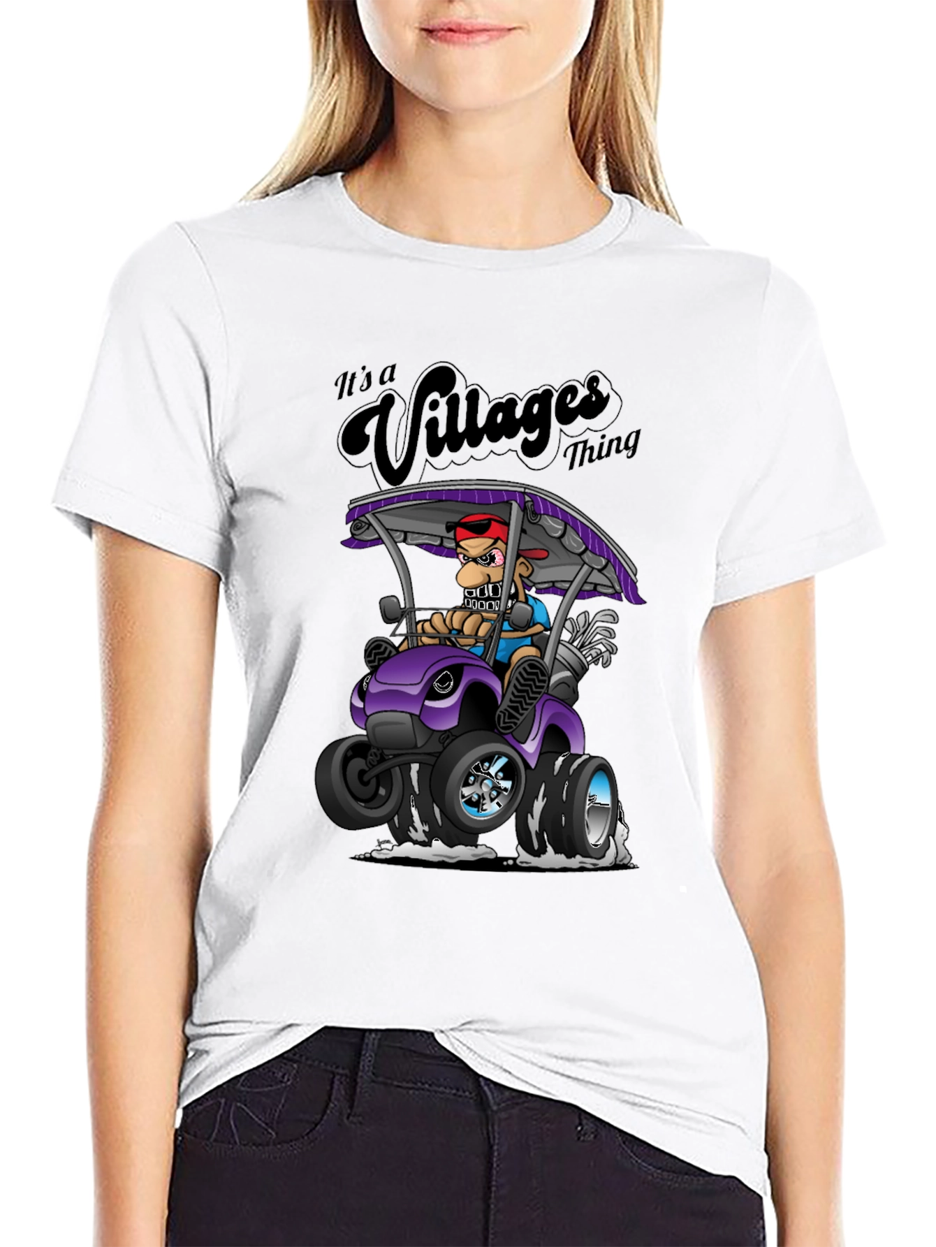 Villages Thing T-Shirt - Funny Cartoon Golf Cart