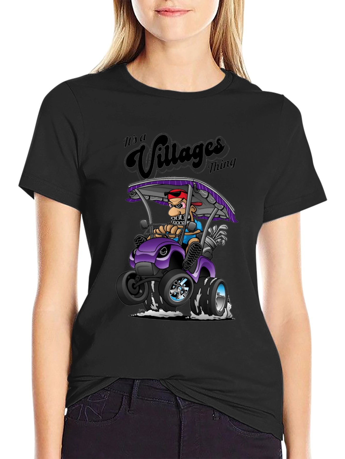 Villages Thing T-Shirt - Funny Cartoon Golf Cart