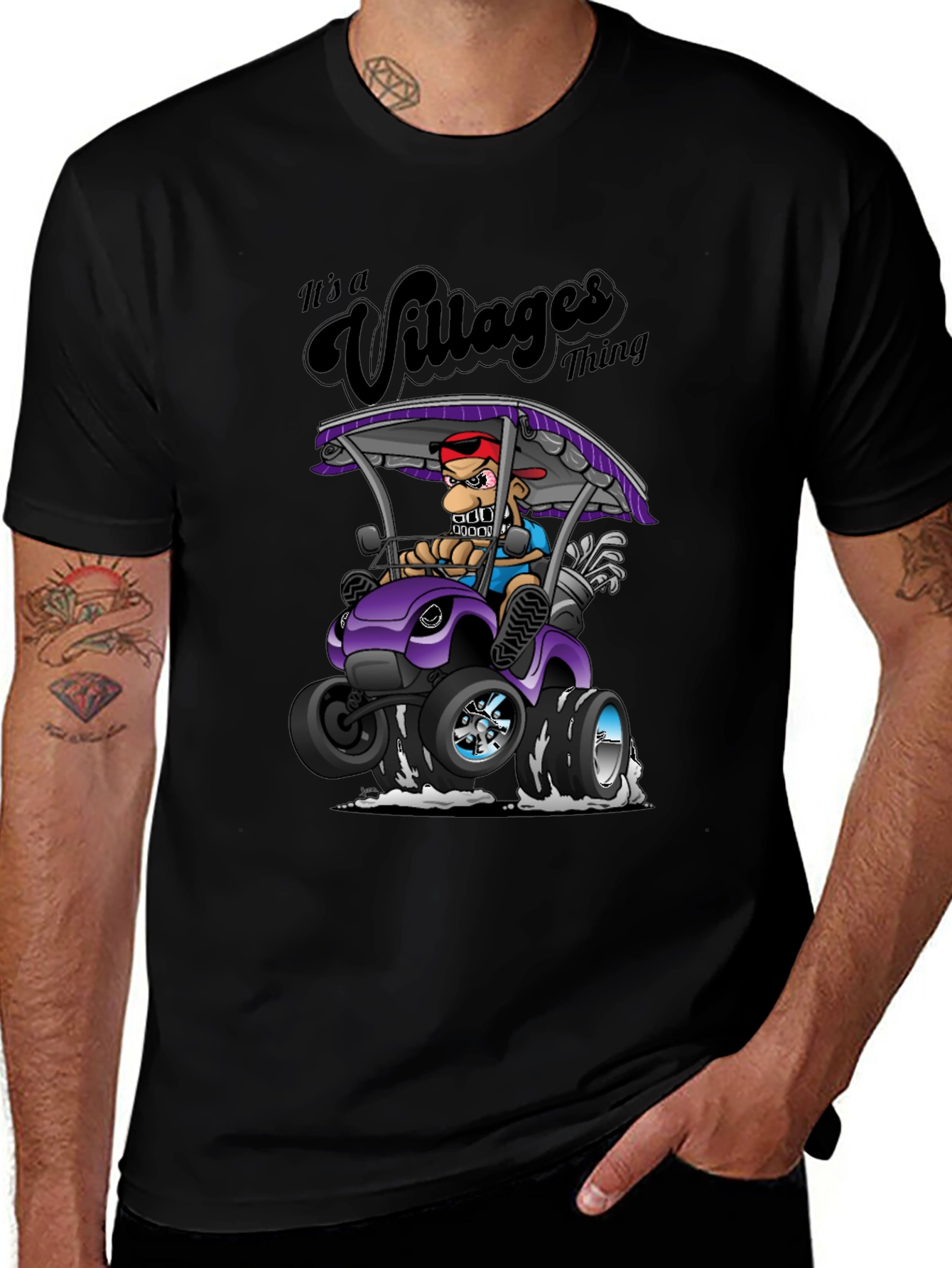 Villages Thing T-Shirt - Funny Cartoon Golf Cart