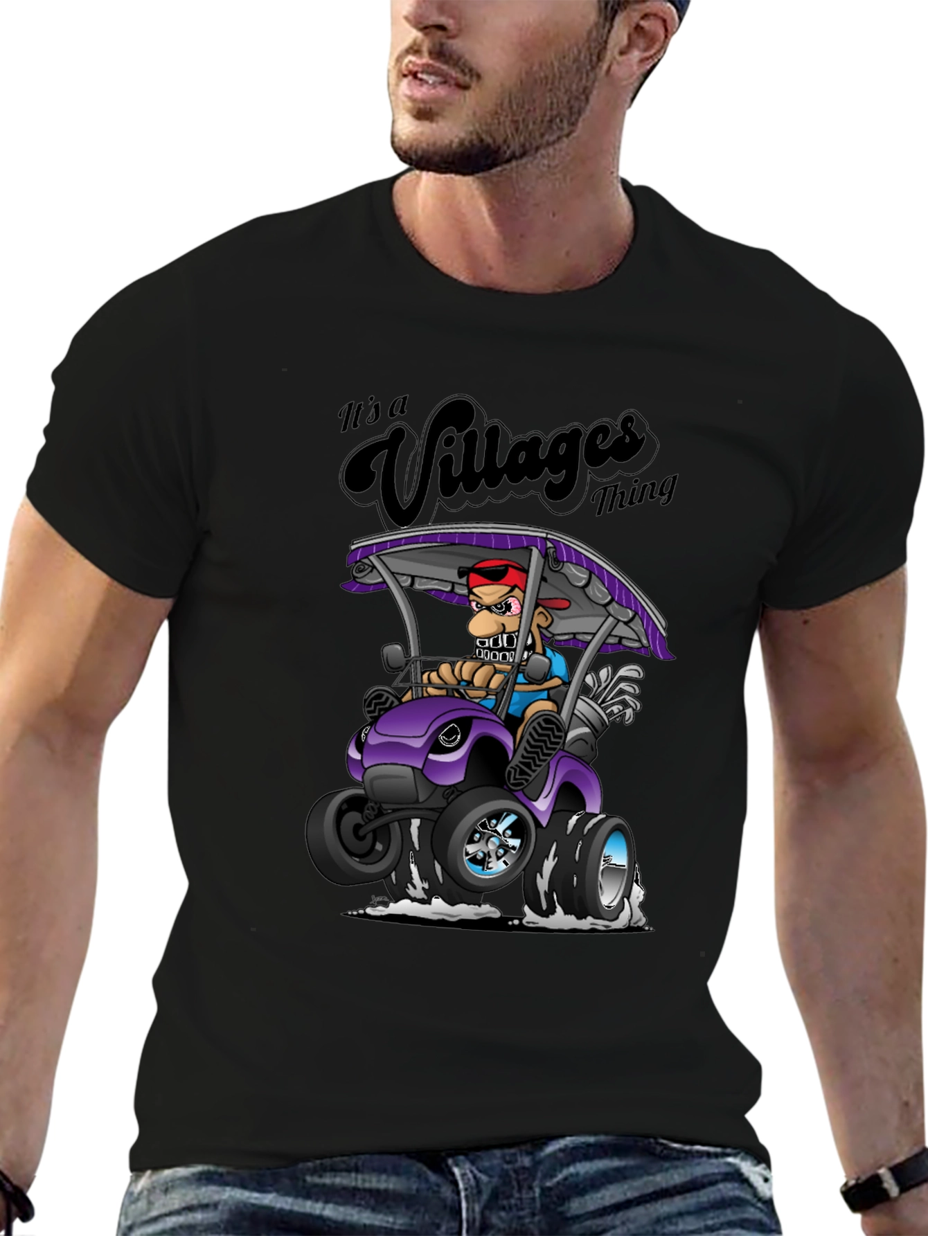 Villages Thing T-Shirt - Funny Cartoon Golf Cart