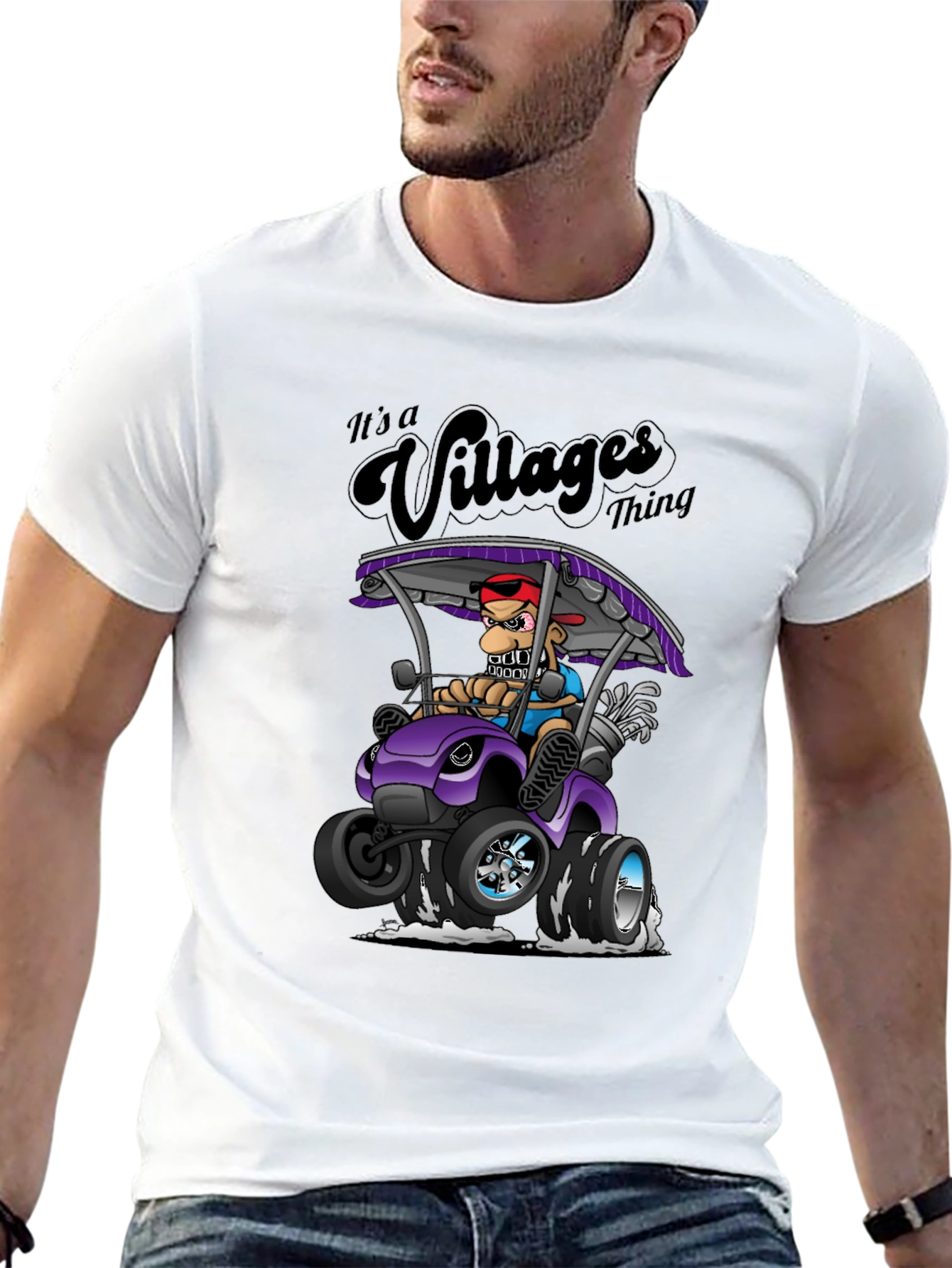 Villages Thing T-Shirt - Funny Cartoon Golf Cart