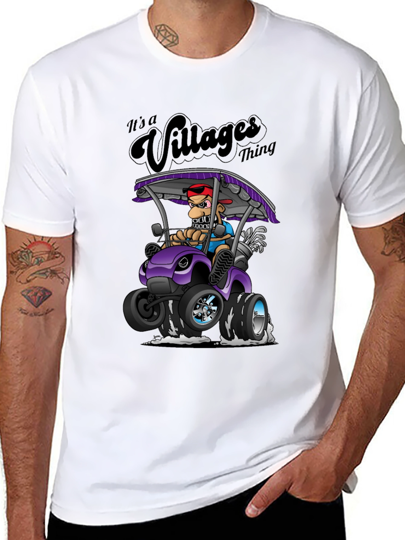 Villages Thing T-Shirt - Funny Cartoon Golf Cart