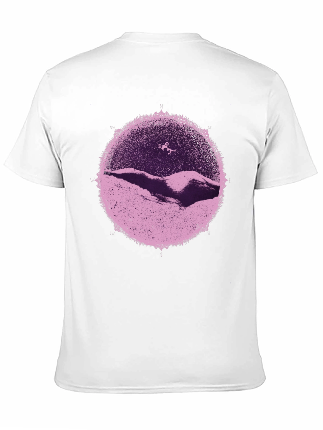 Abstract Mountain Bike T-Shirt - Black Cotton Graphic Tee