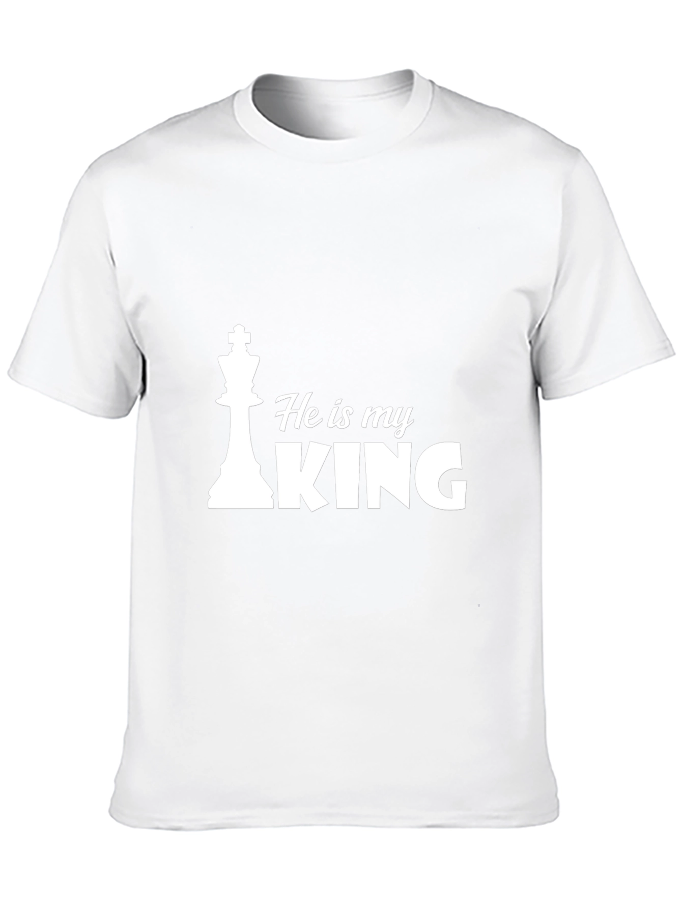 He is My King Chess Piece Black T-Shirt