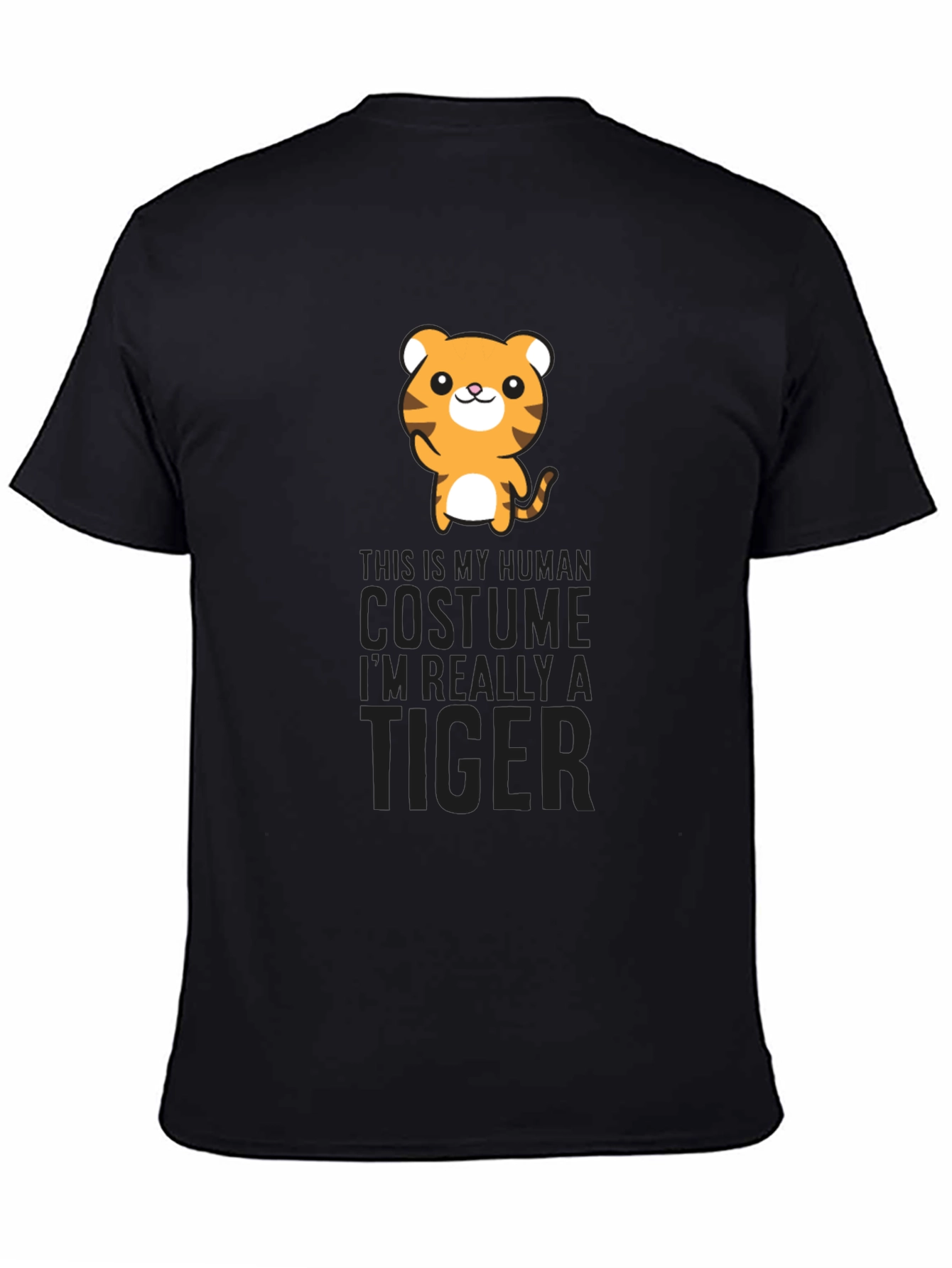 Human Costume Tiger Graphic Tee Shirt