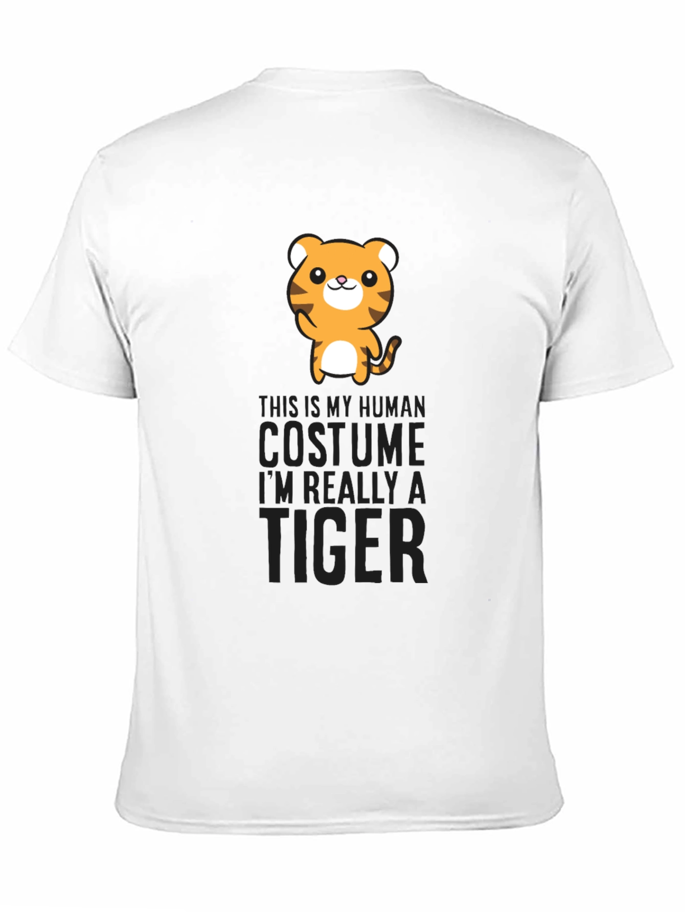 Human Costume Tiger Graphic Tee Shirt