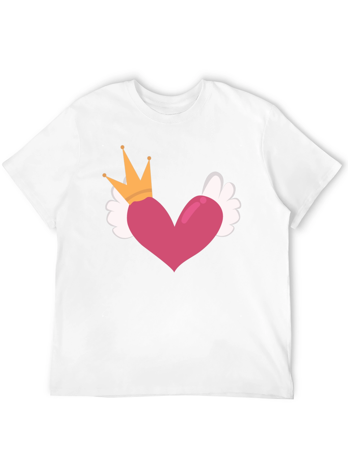 Heart Crown Wings Black T-Shirt