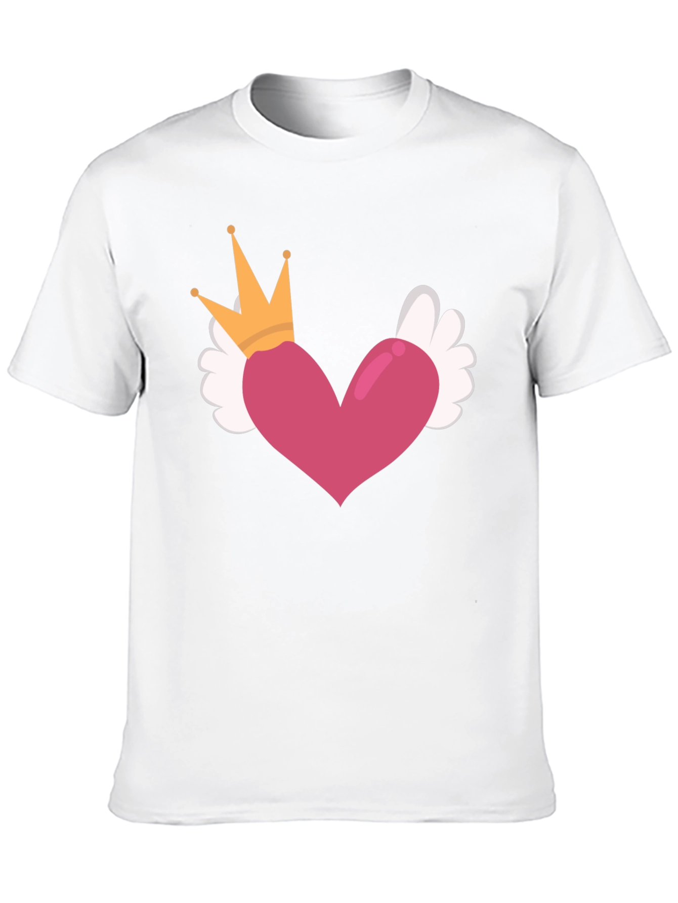 Heart Crown Wings Black T-Shirt