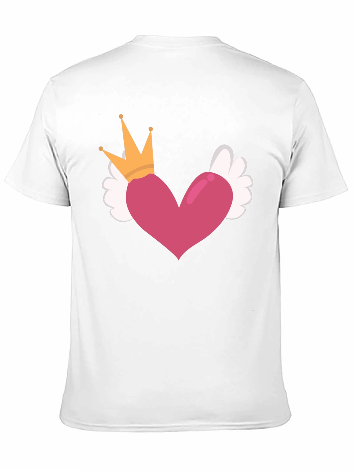 Heart Crown Wings Black T-Shirt