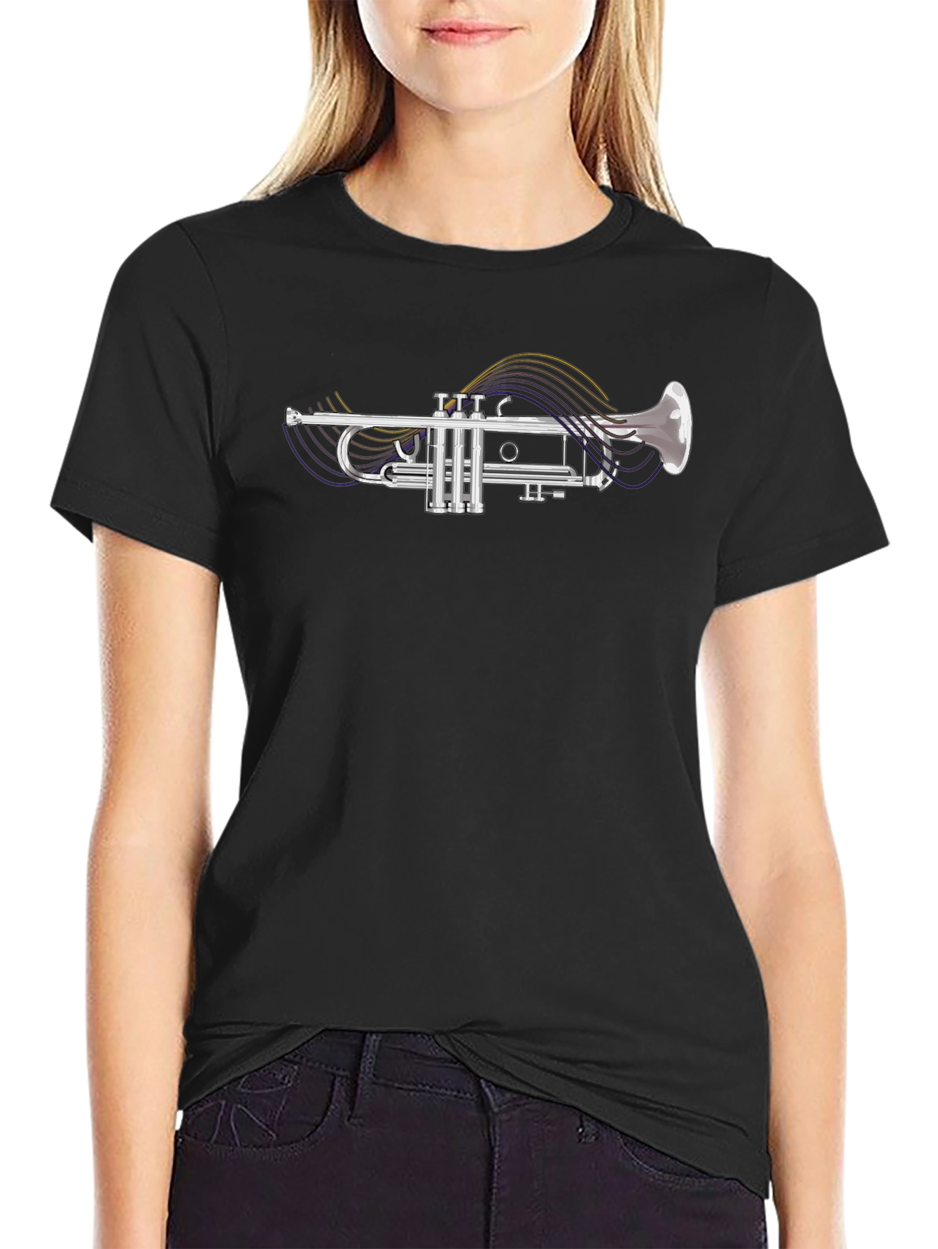 Trumpet T-Shirt - Black Music Tee